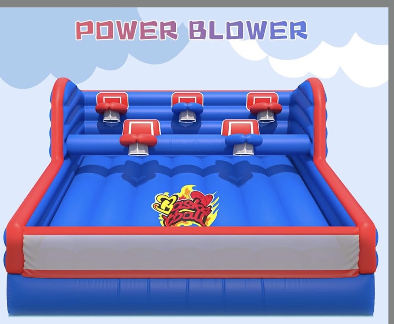 Inflatable basketball game