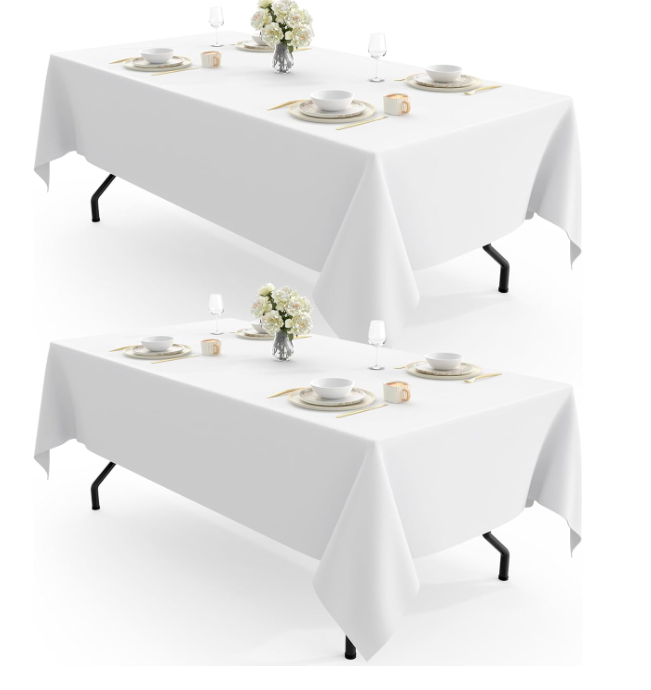 White Rectangular Tablecloth