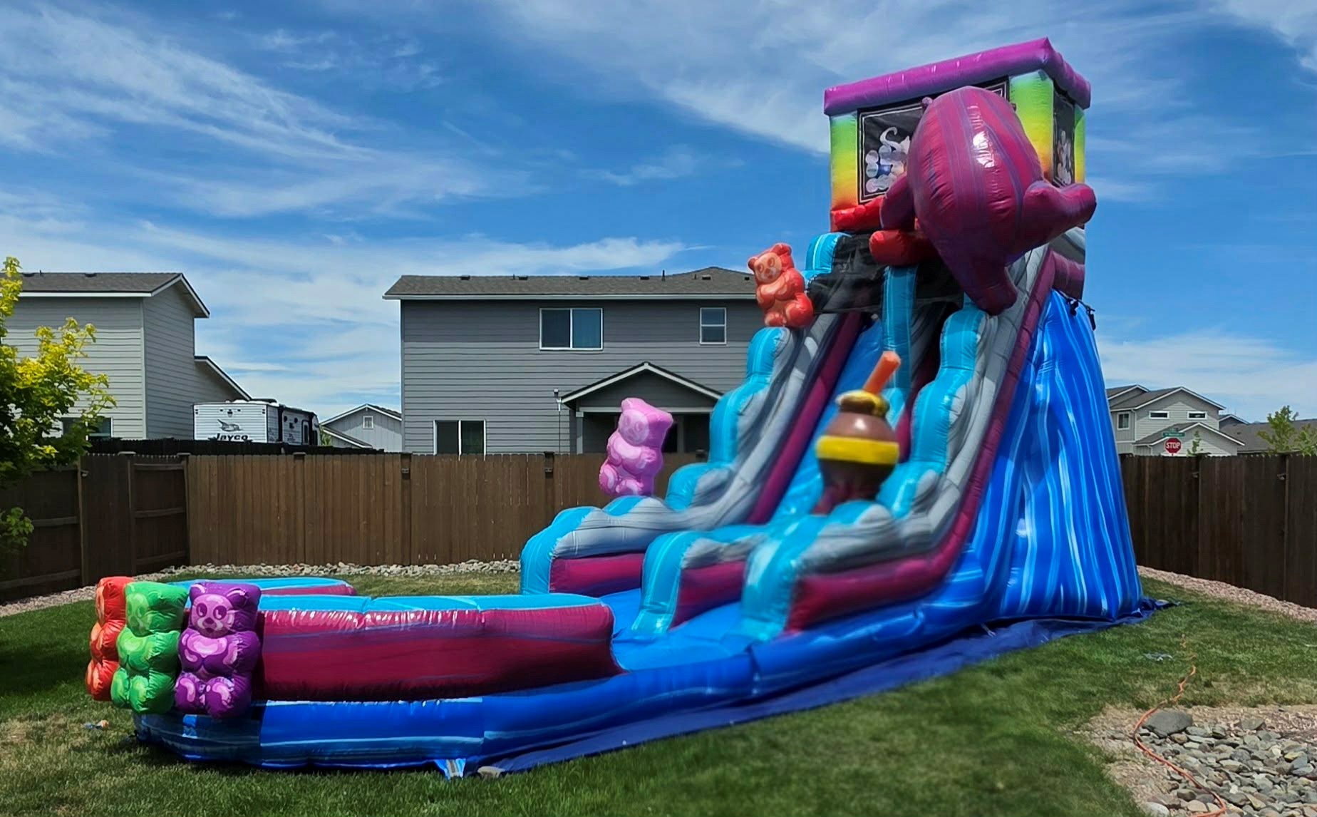 Gummy Bears 19’ Water Slide with Detachable Pool