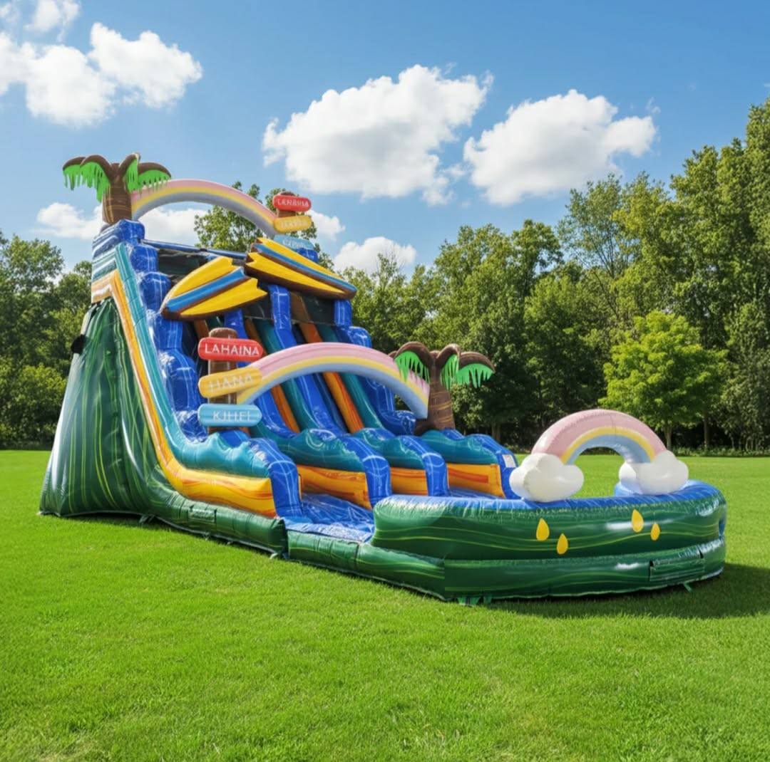 Beach Camper 20’ Dual Lane Water Slide