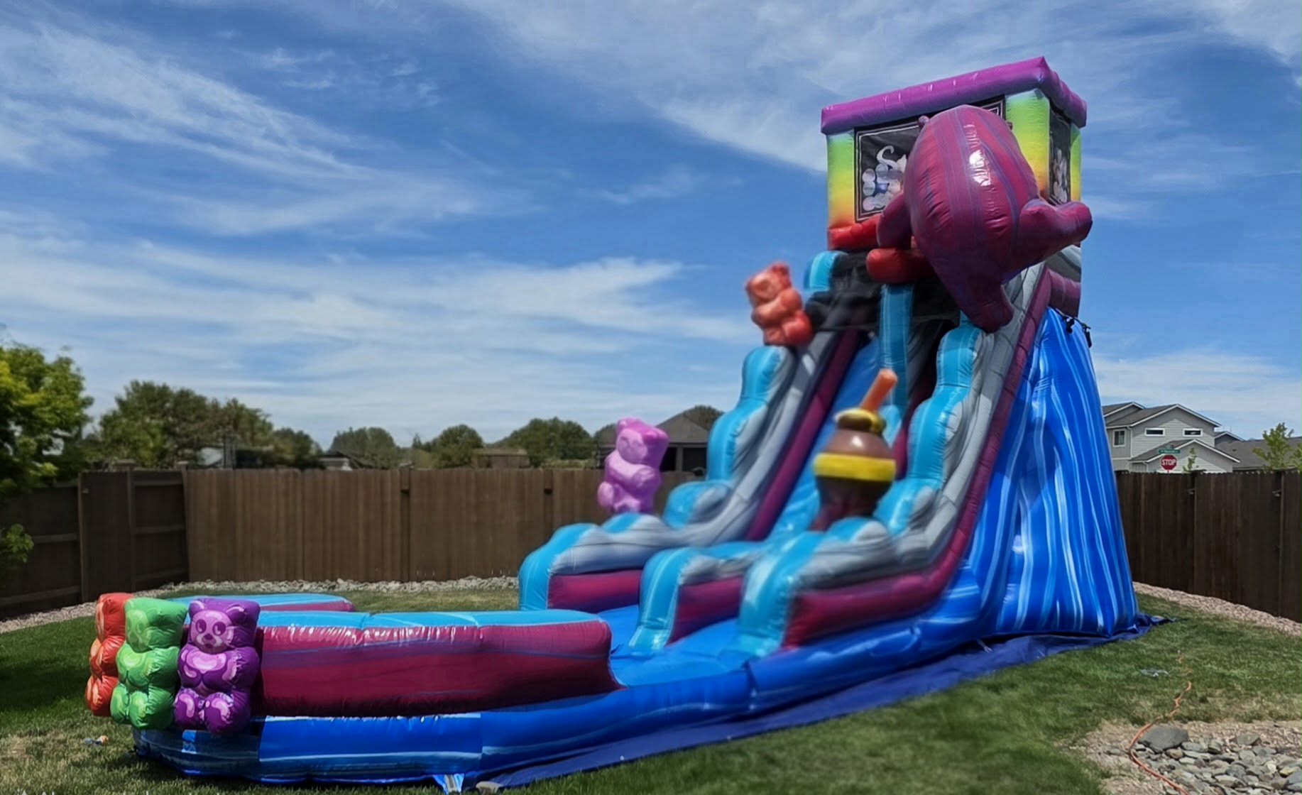 Gummy Bears 19’ Water Slide with Detachable Pool