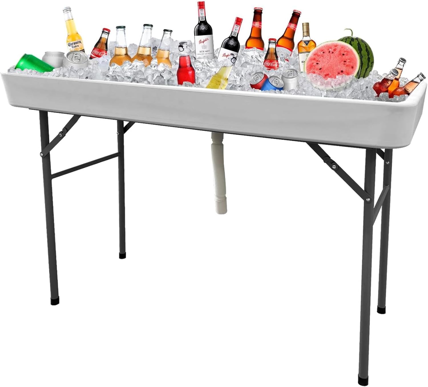 4 Foot Beverage Table - White