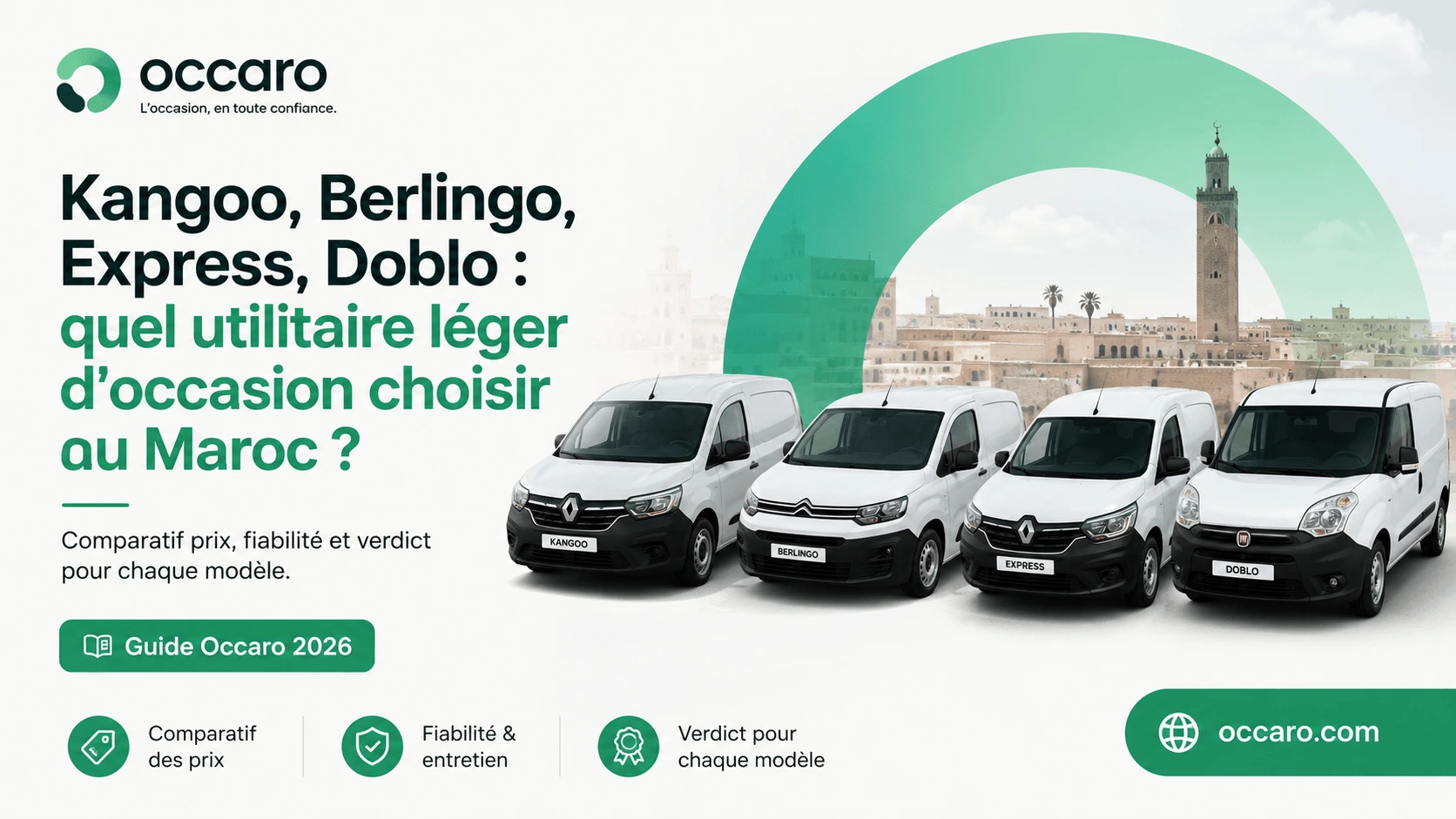 Les meilleurs utilitaires légers d'occasion au Maroc en 2026