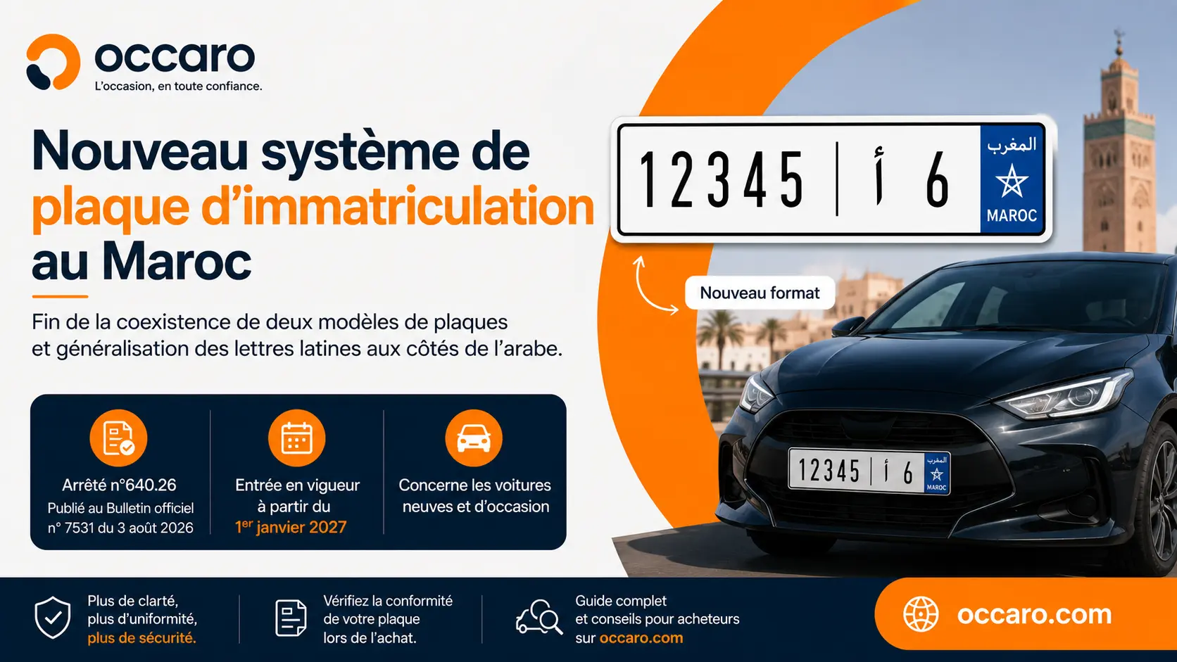 Nouvelle plaque d'immatriculation au Maroc 2027 : ce qui change (FAQ complète)