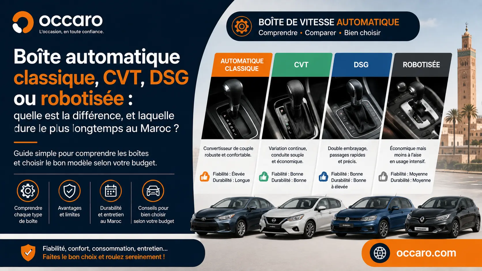 Voiture automatique au Maroc en 2026 : quelle boîte choisir et quels modèles acheter