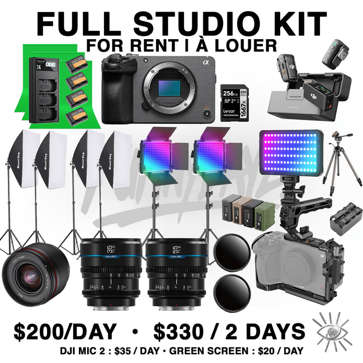 Sony FX30 + 3 lens + lighting