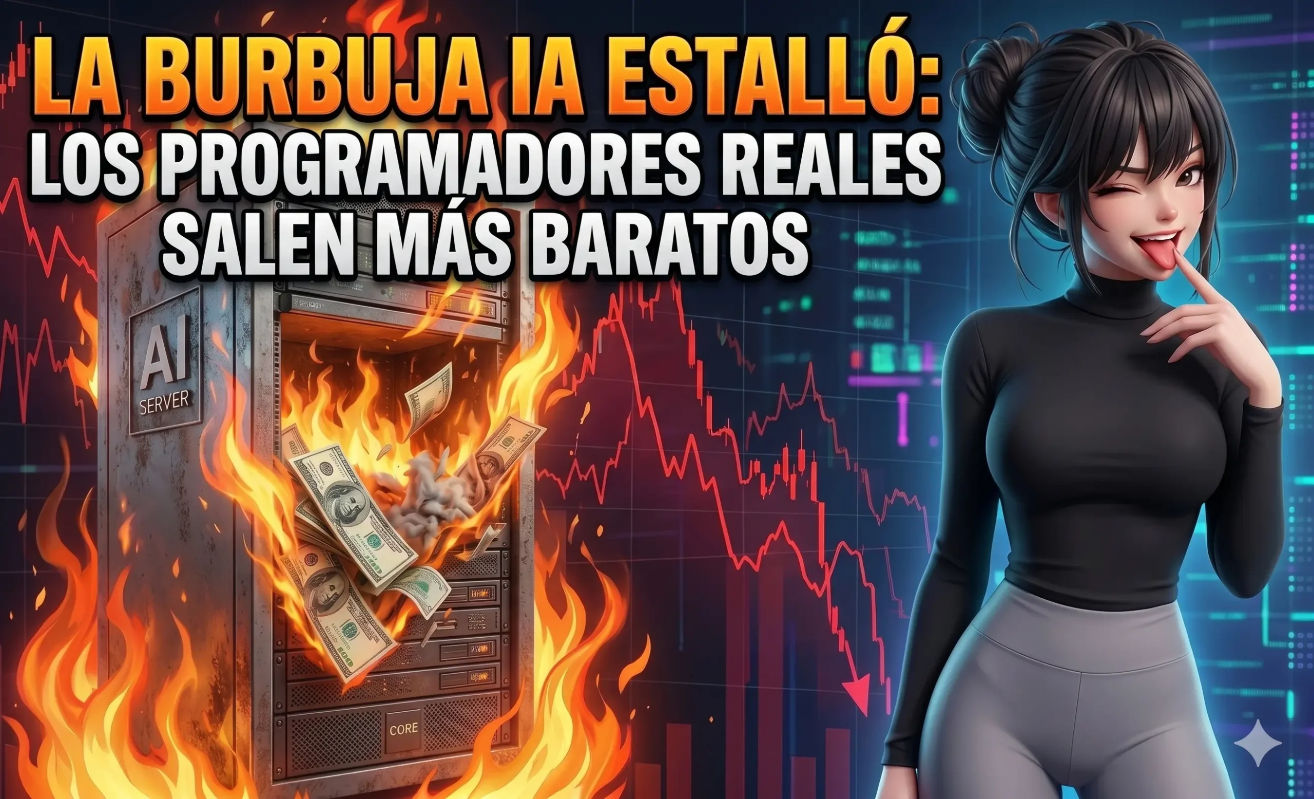 La burbuja IA estalló: Los programadores  reales salen más baratos