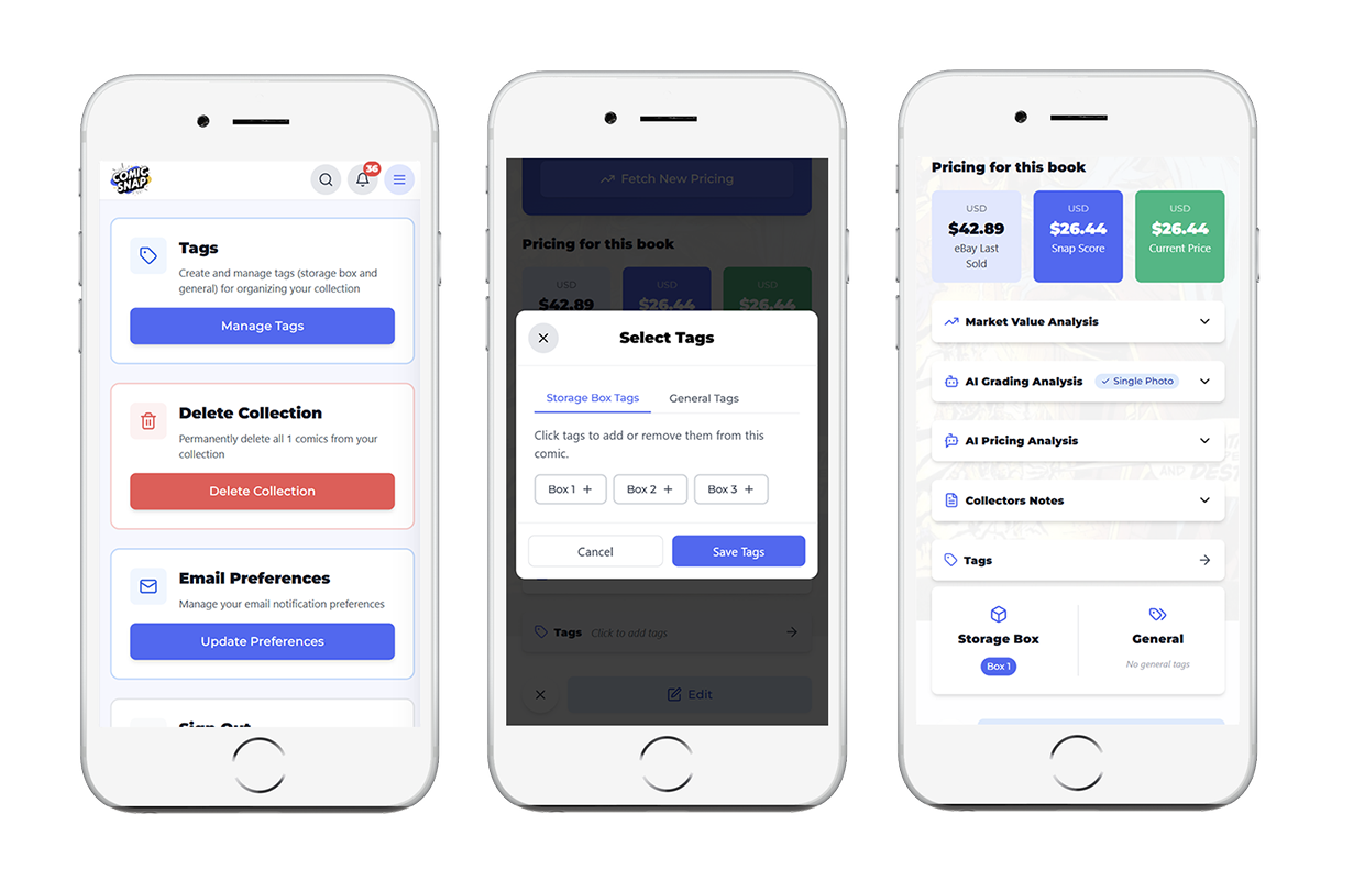 Tag settings interface