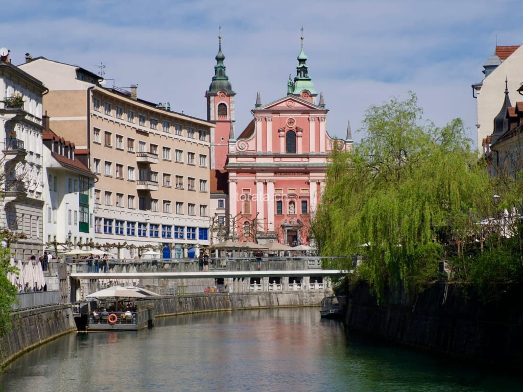 Ljubljana church & river