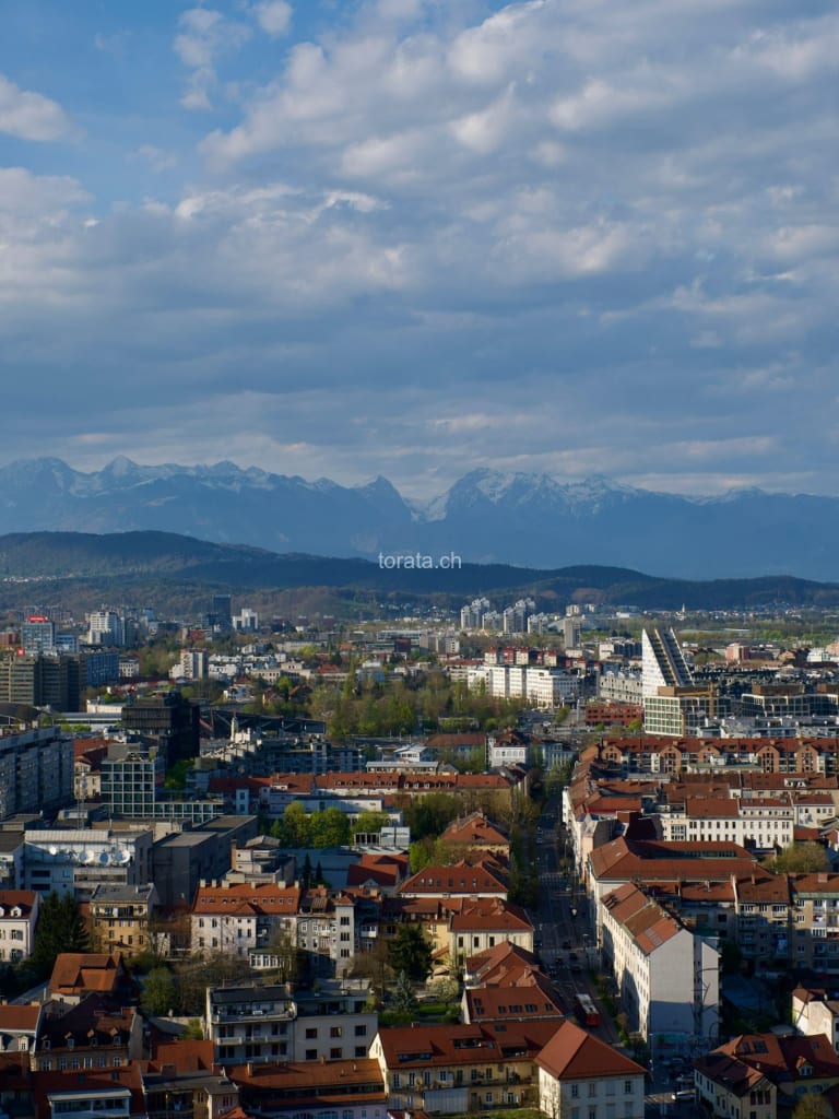 View over the city of Ljubljana