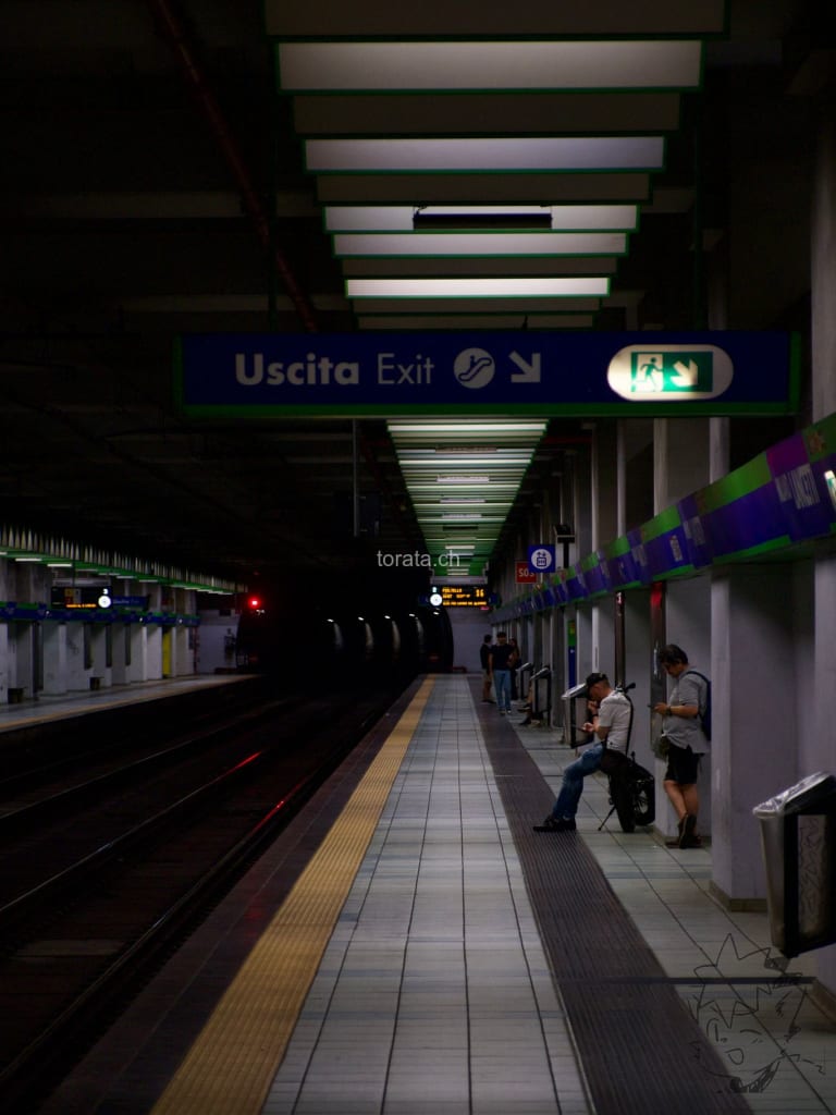 People waiting for suburban train