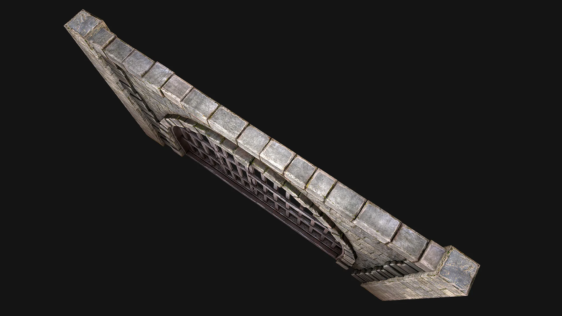 Medieval Prison Bars with Door