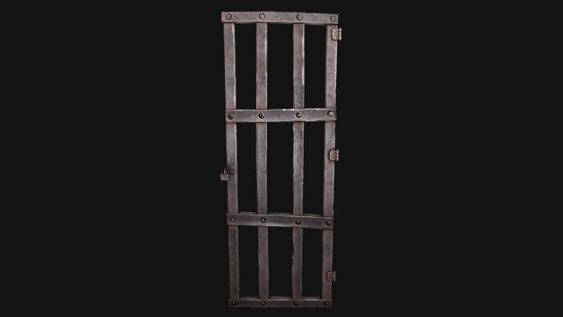 Medieval Prison Bars with Door