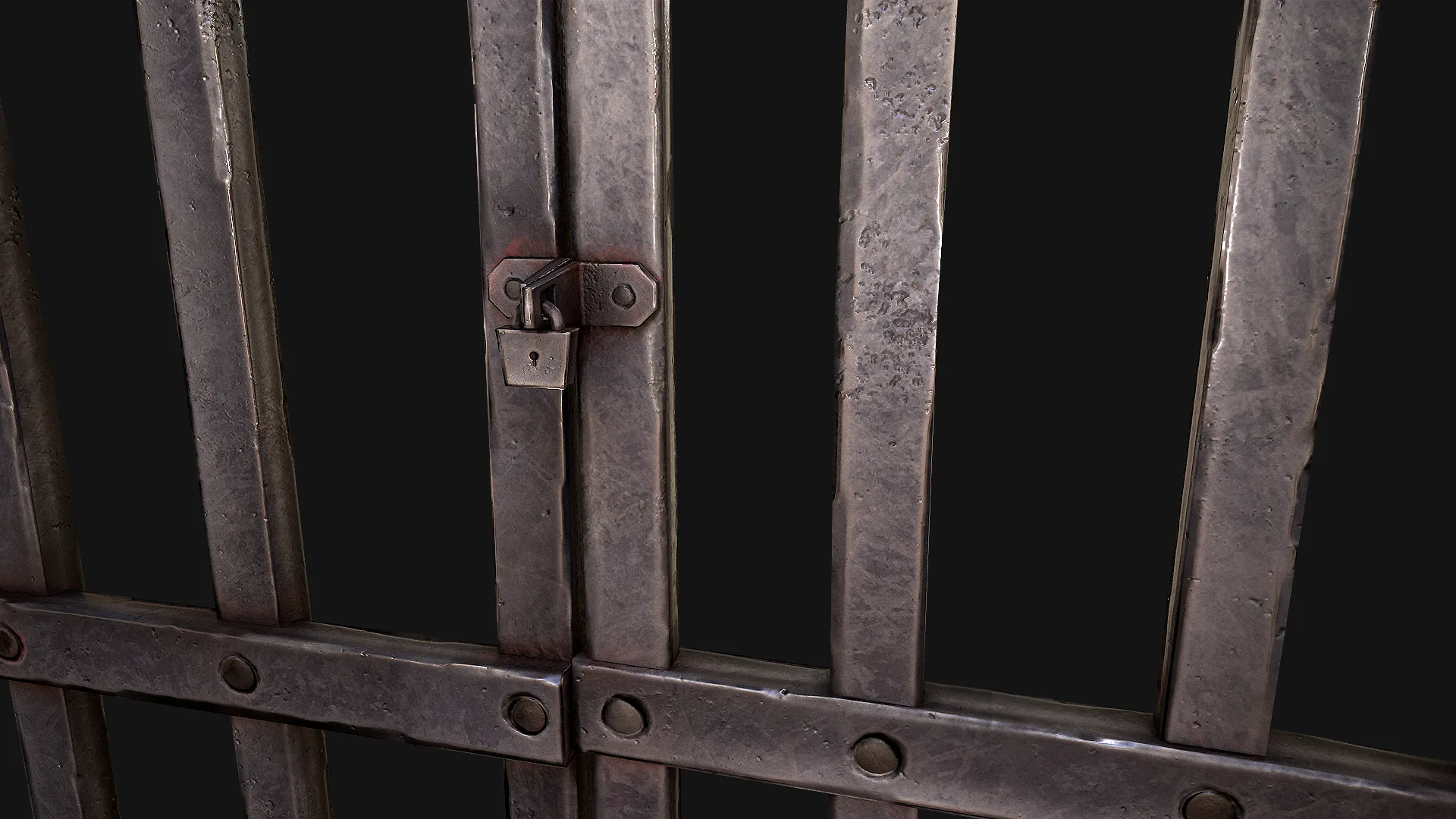 Medieval Prison Bars with Door