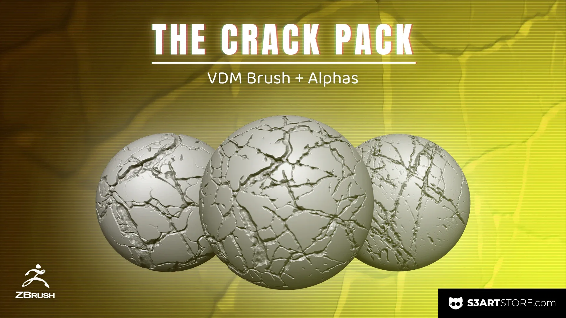 Crack VDM Brush for ZBrush + Alpha Textures