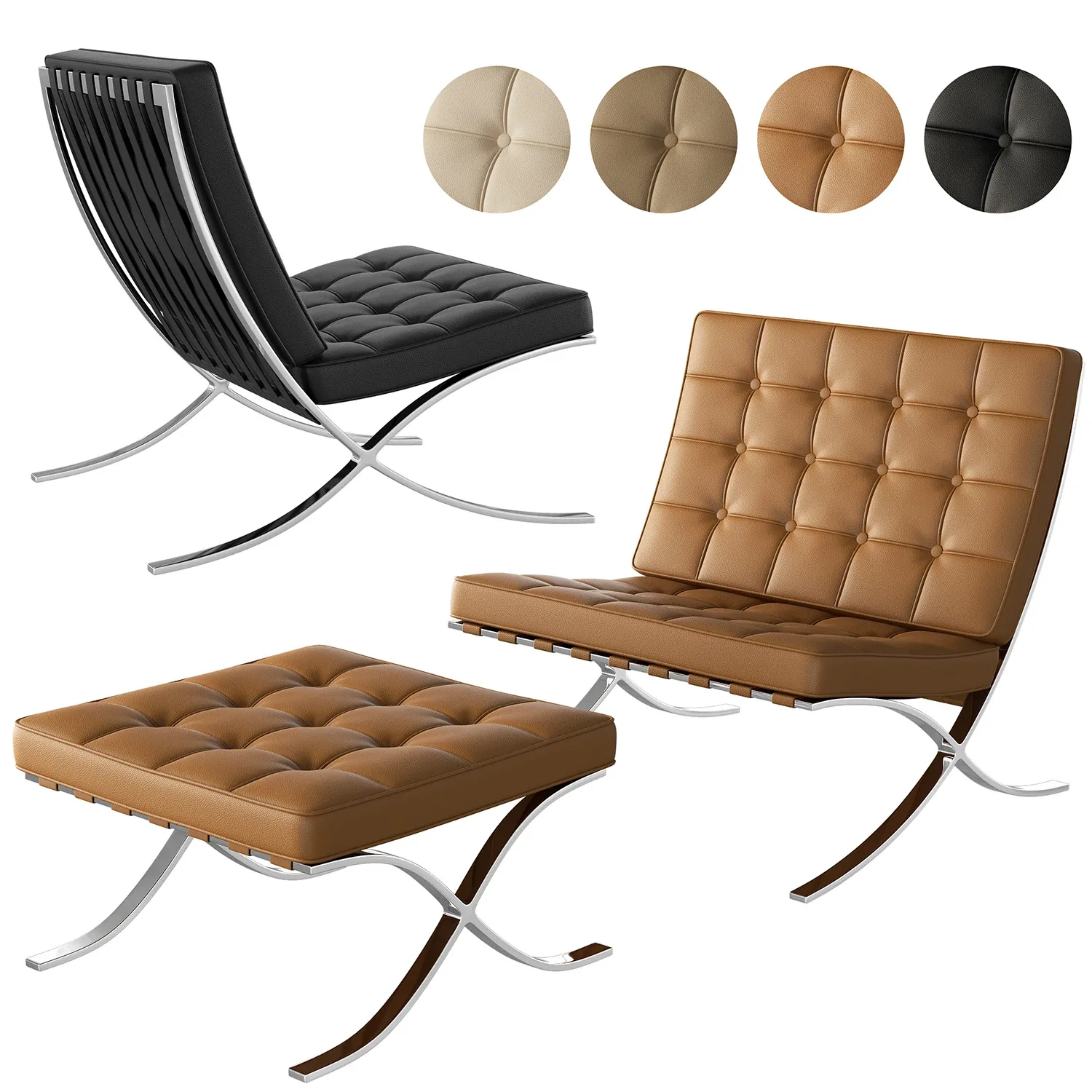 Barcelona Chair FlippedNormals