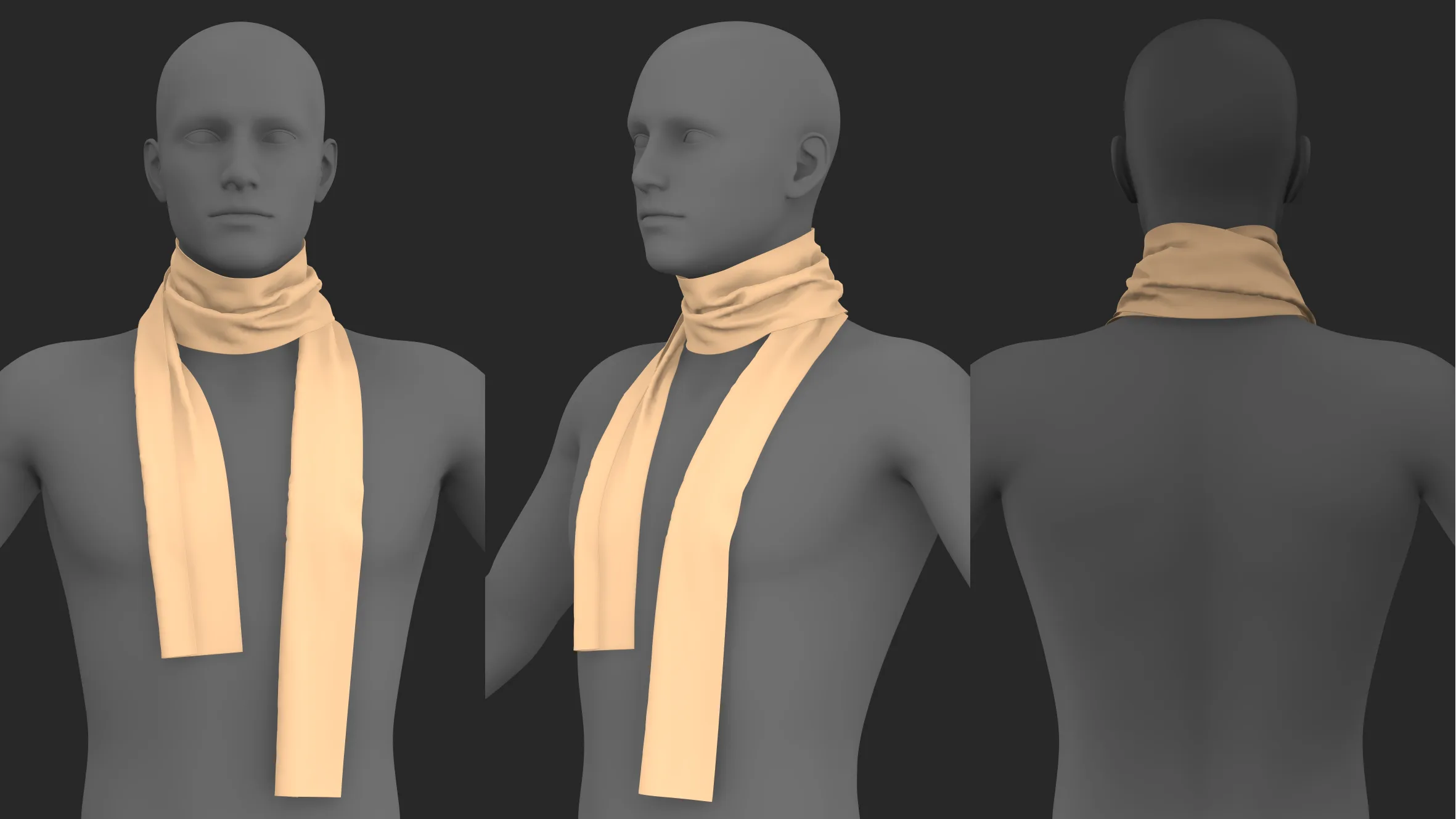 Basic scarves pack. Marvelous / CLO 3D / zprj obj fbx