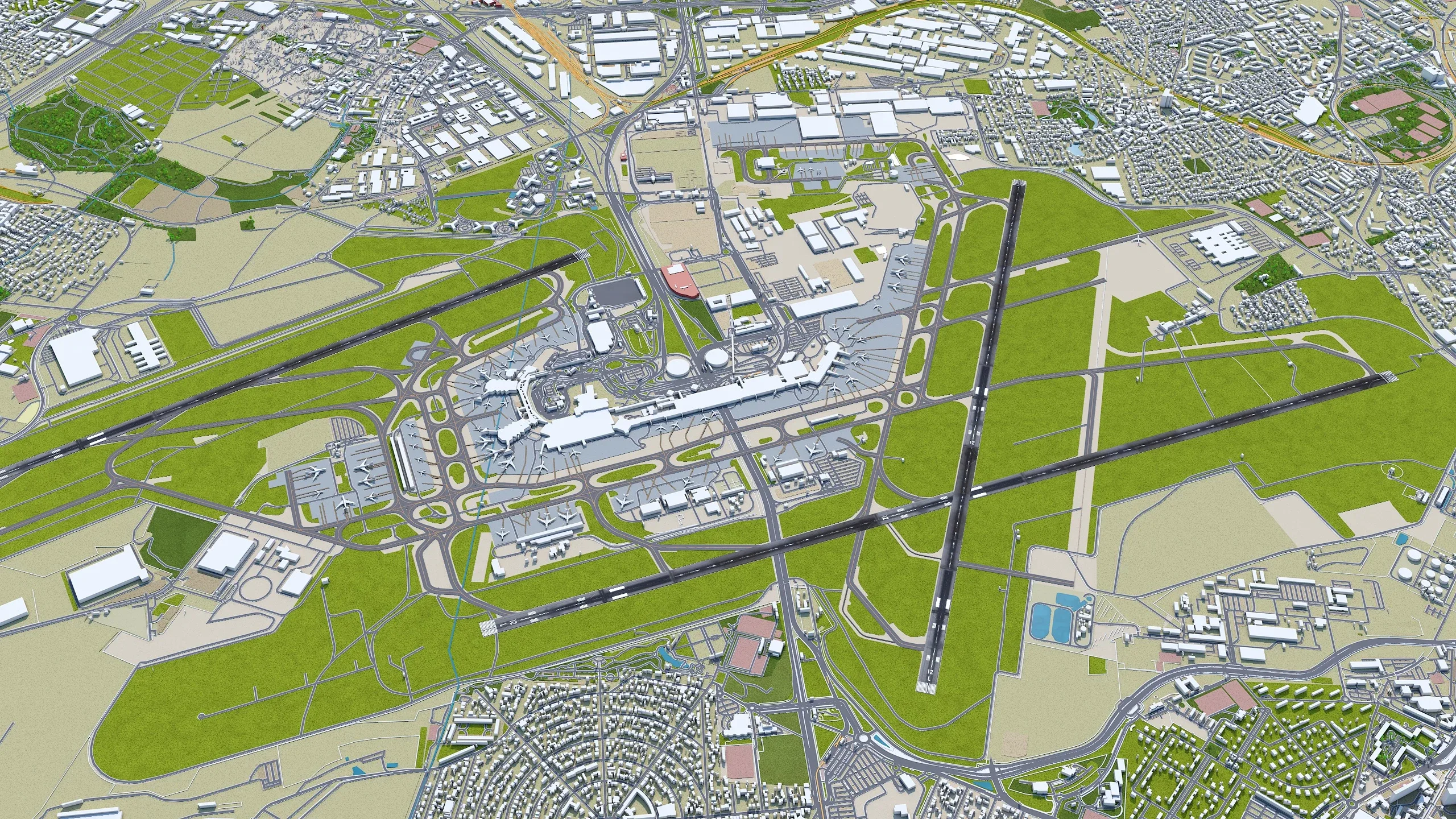 Paris Orly Airport FlippedNormals