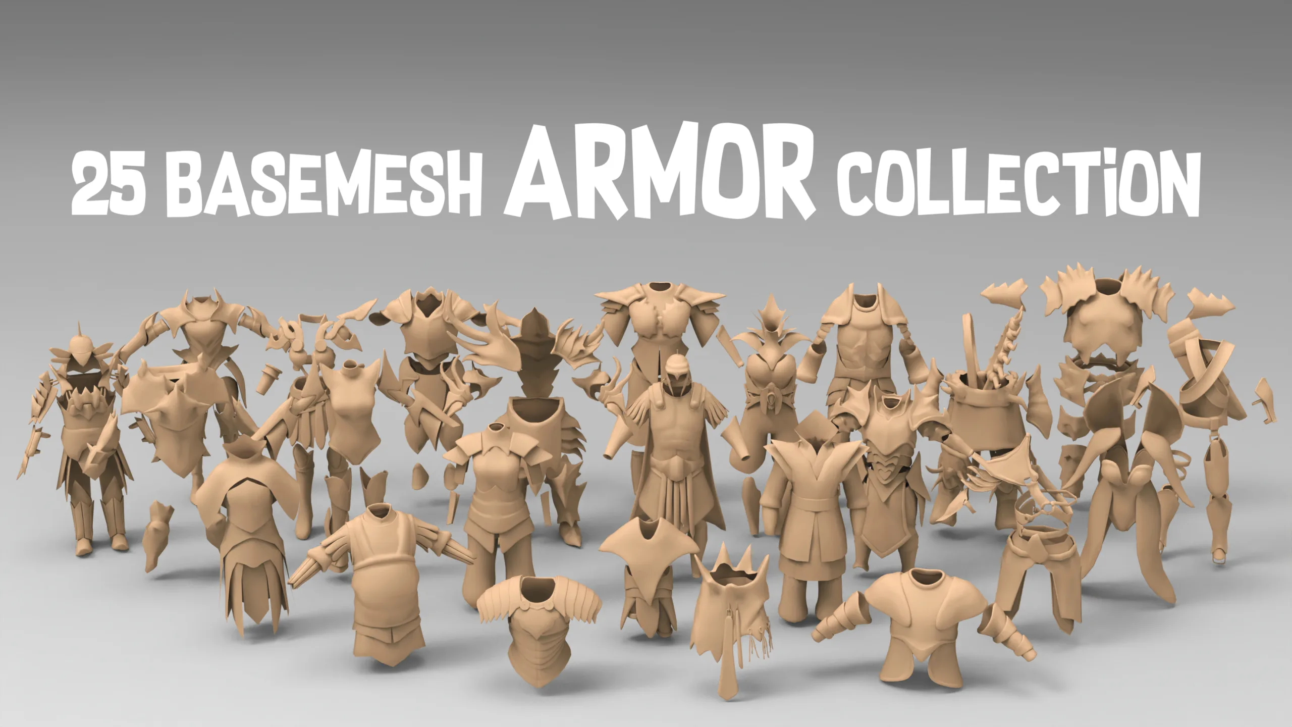 25 basemesh armor collection