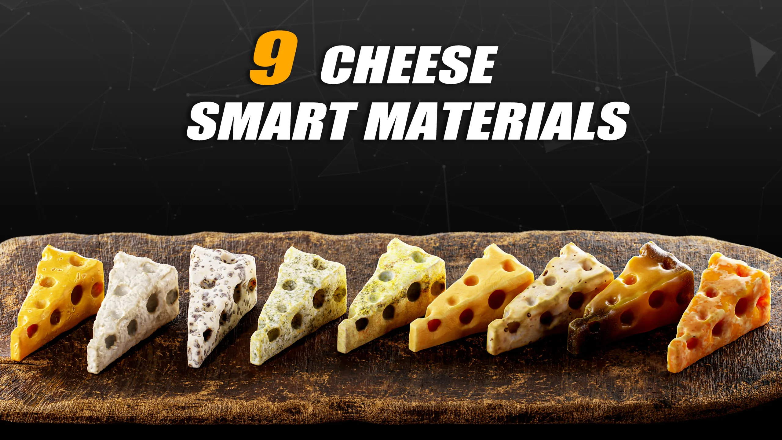 36 Food And Candy Smart Materials (Burger-Bread-Cheese-Candy_Chocolate)