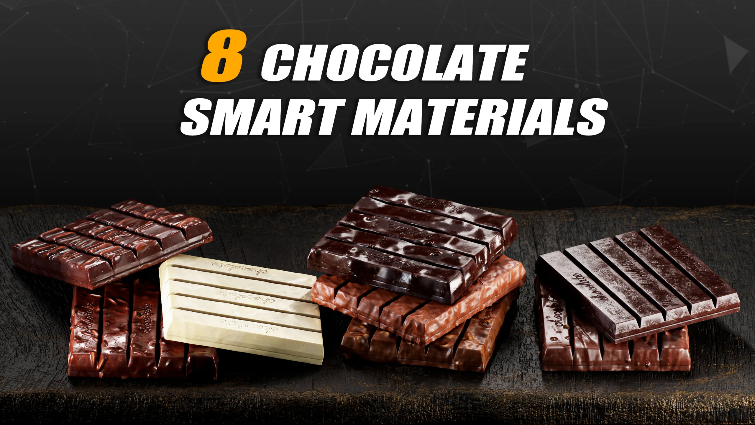 36 Food And Candy Smart Materials (Burger-Bread-Cheese-Candy_Chocolate)