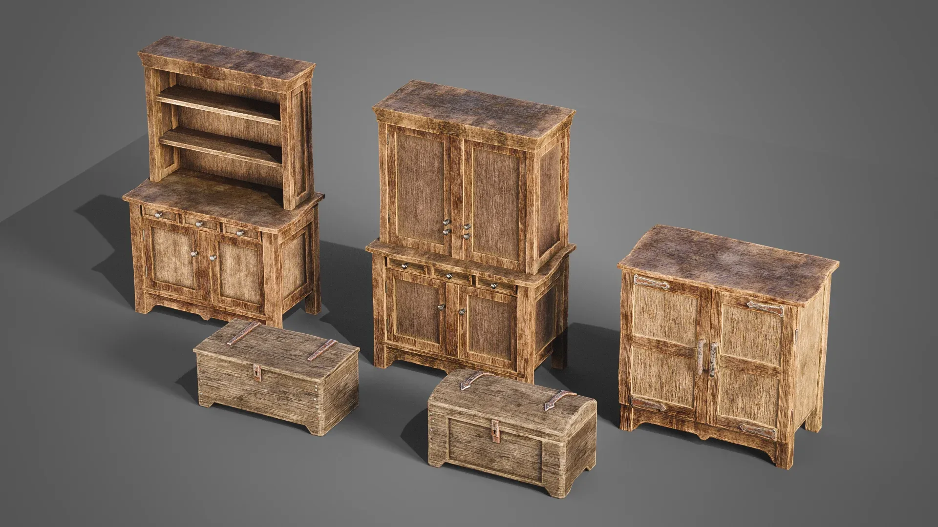 Medieval cabinets and chests