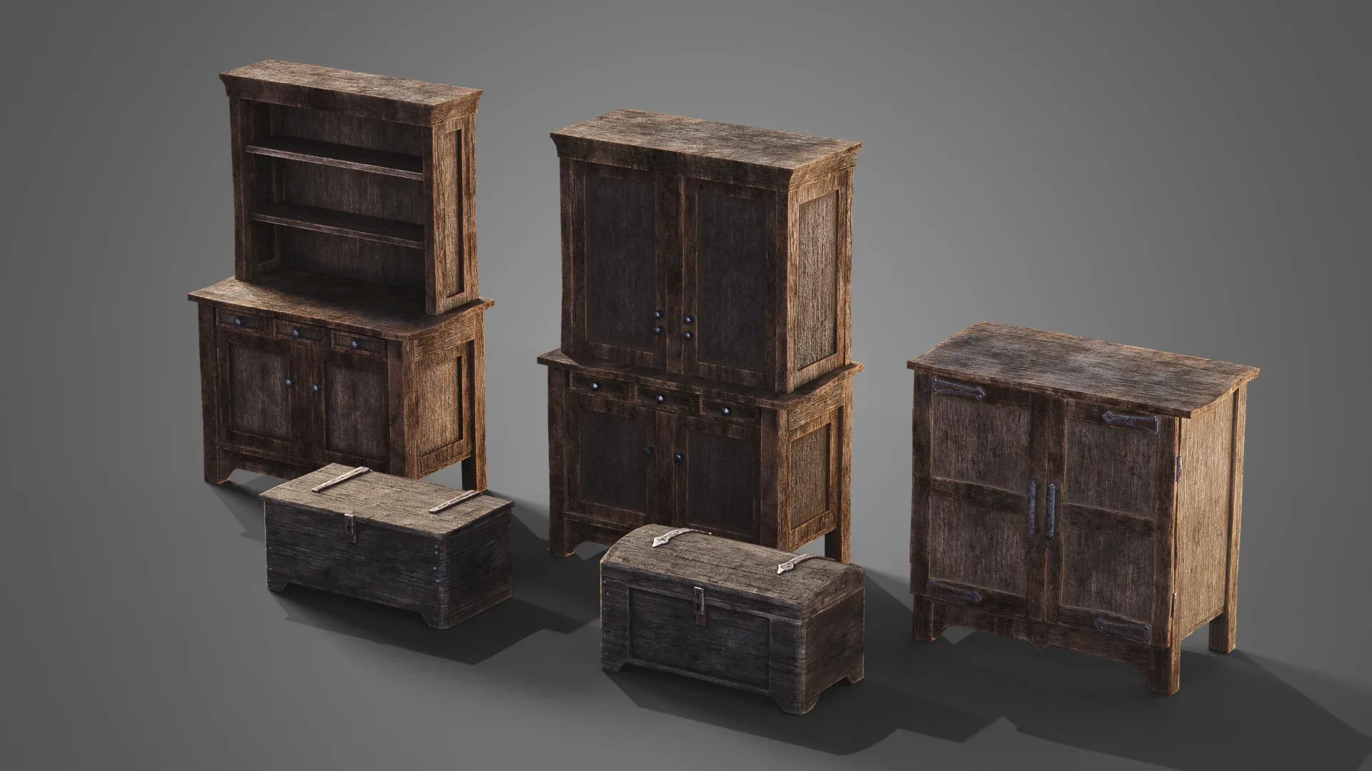 Medieval cabinets and chests