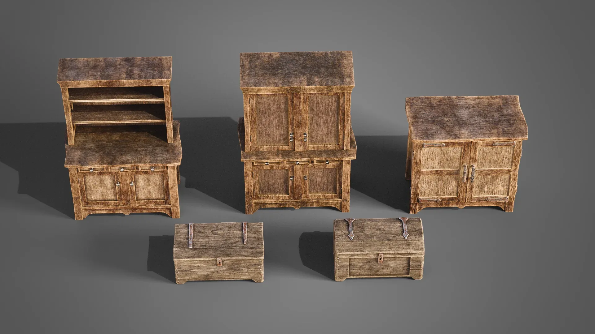 Medieval cabinets and chests
