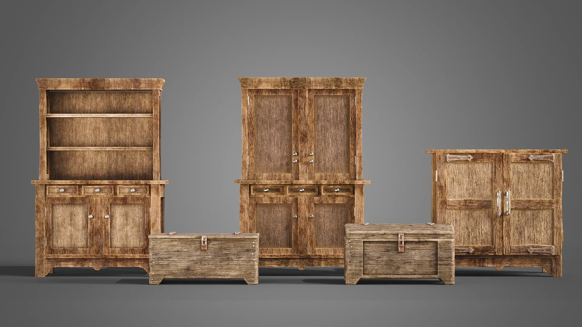 Medieval cabinets and chests