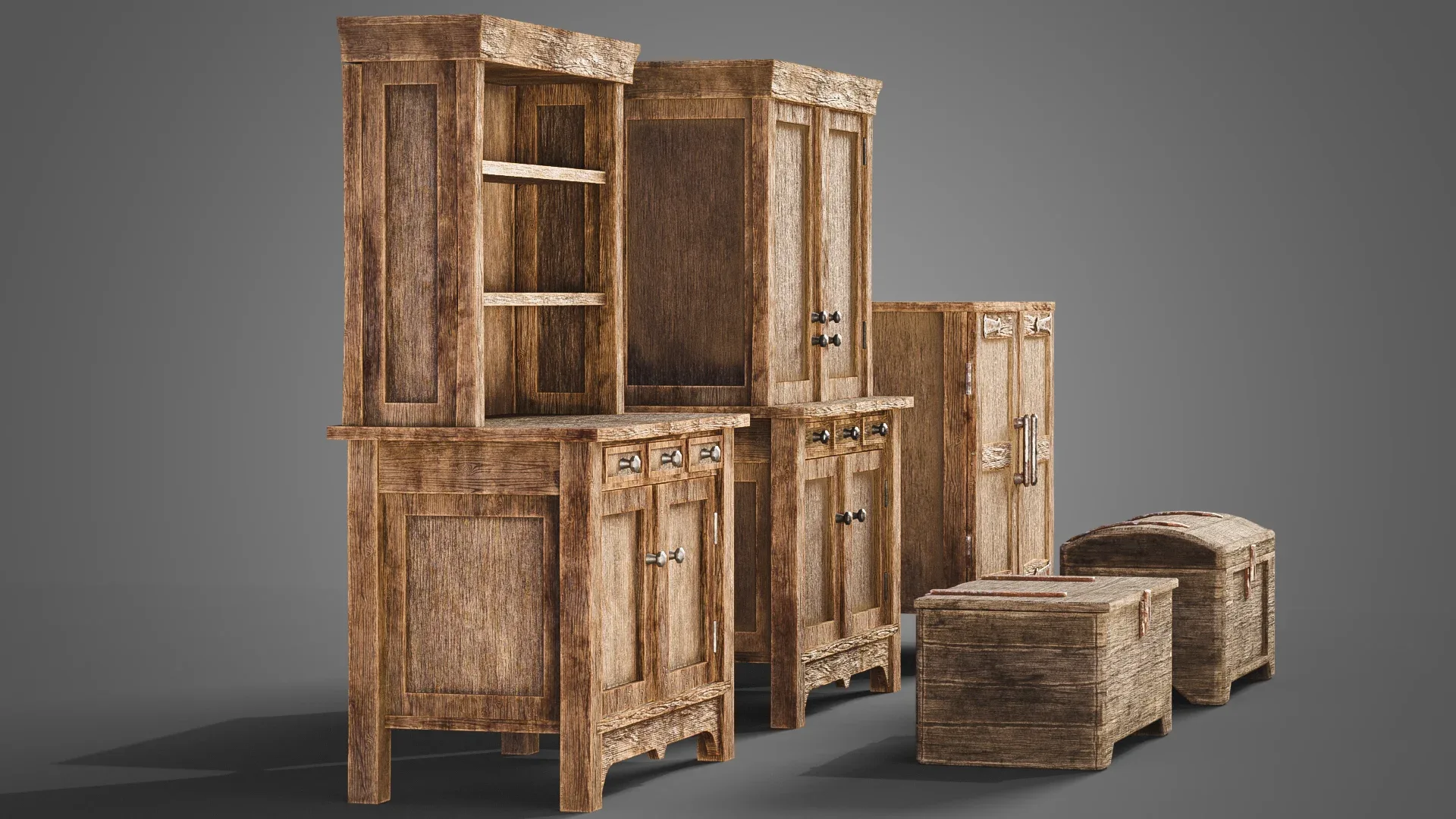 Medieval cabinets and chests