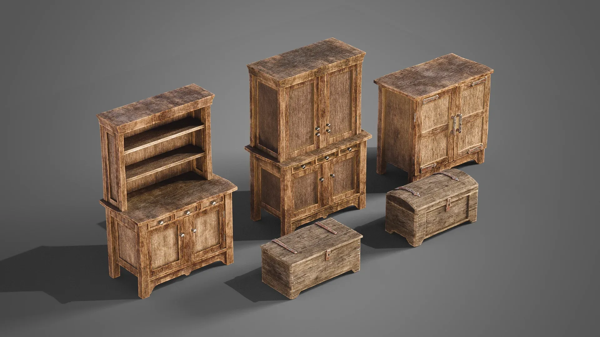 Medieval cabinets and chests