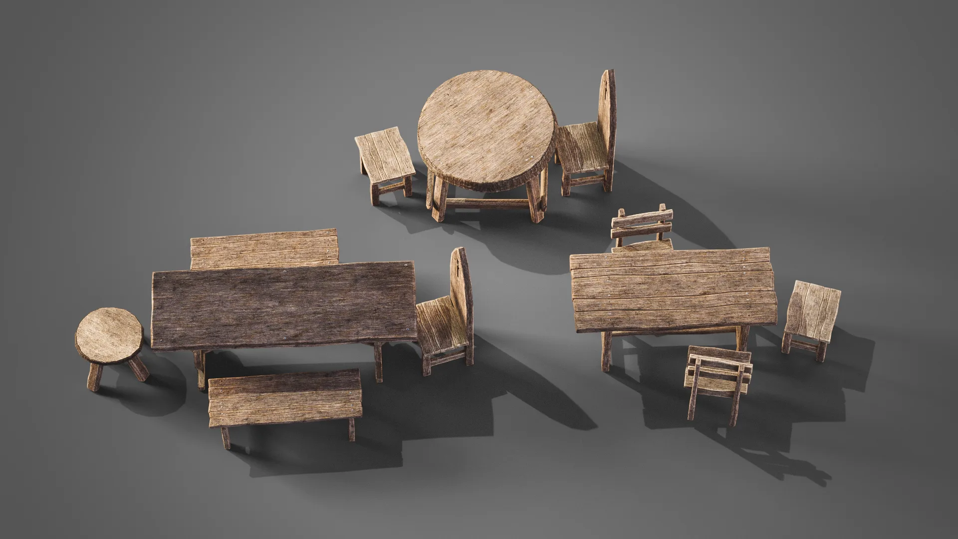 Medieval tables and chairs