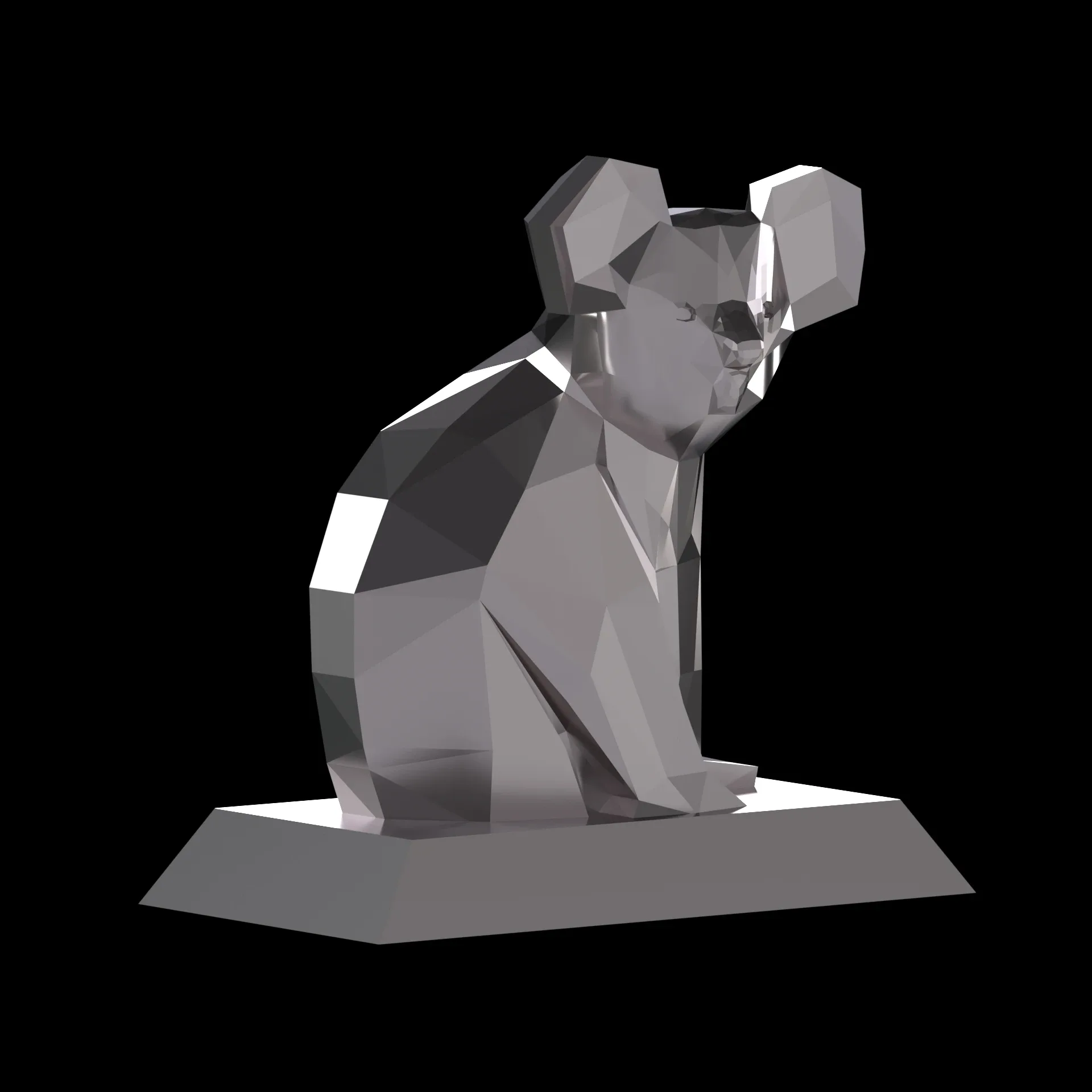 Koala bear sculptrure 3Dmodel lowpoly