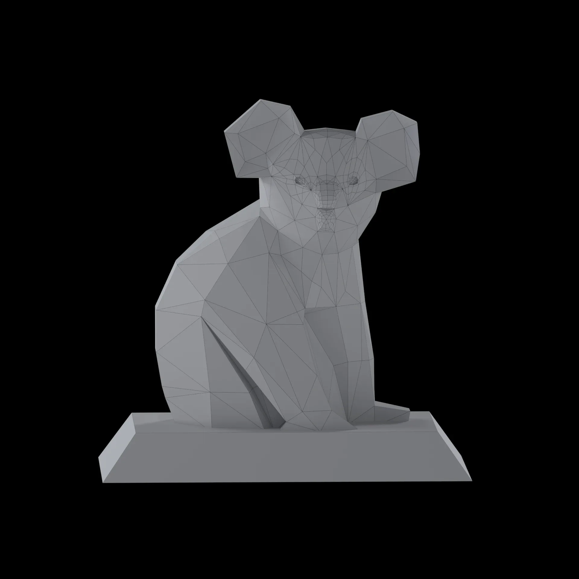 Koala bear sculptrure 3Dmodel lowpoly