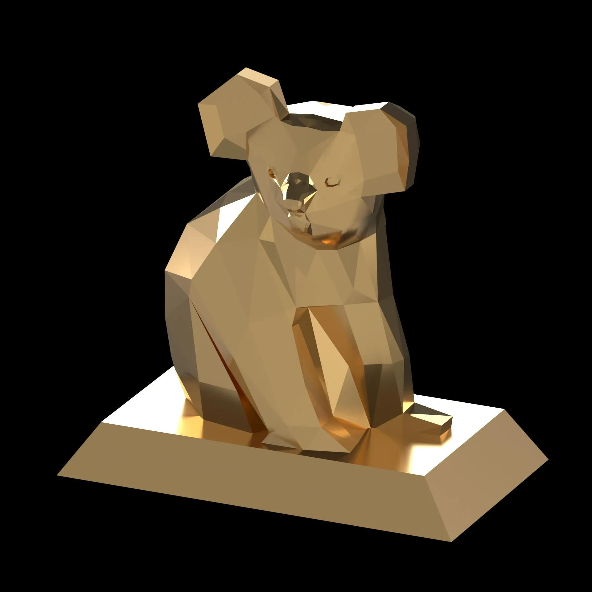 Koala bear sculptrure 3Dmodel lowpoly