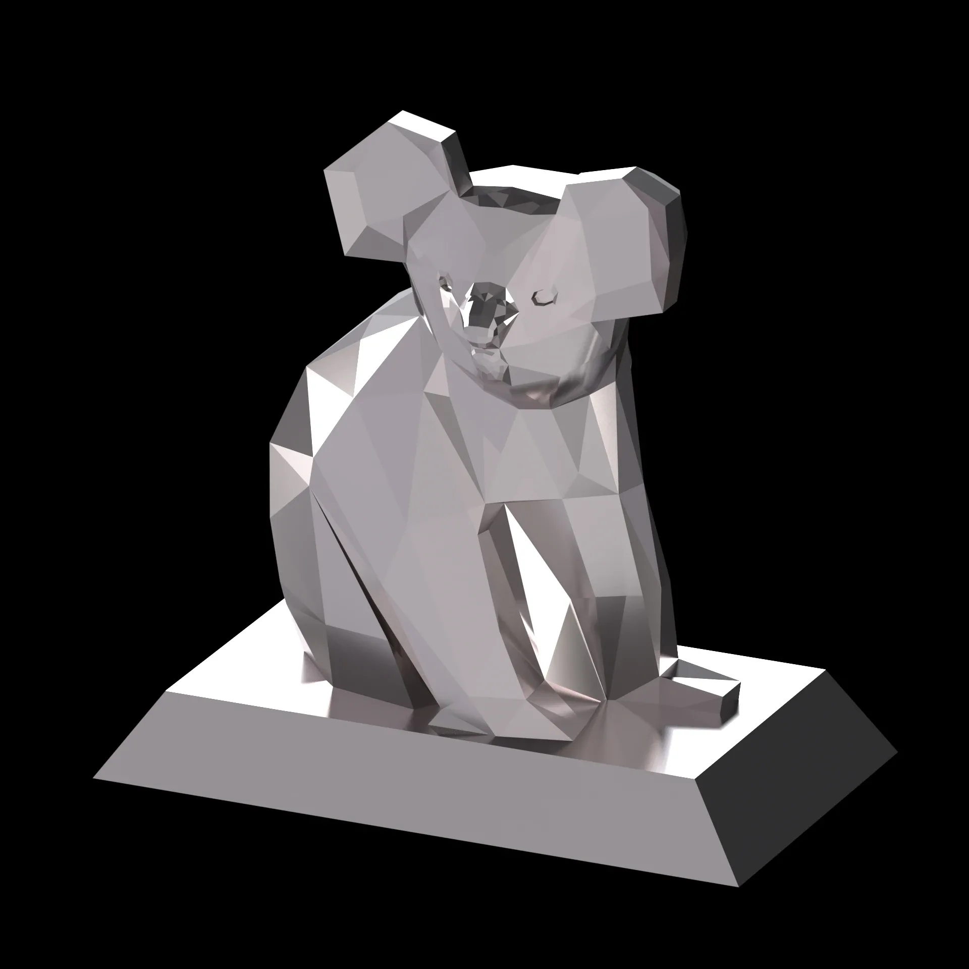 Koala bear sculptrure 3Dmodel lowpoly