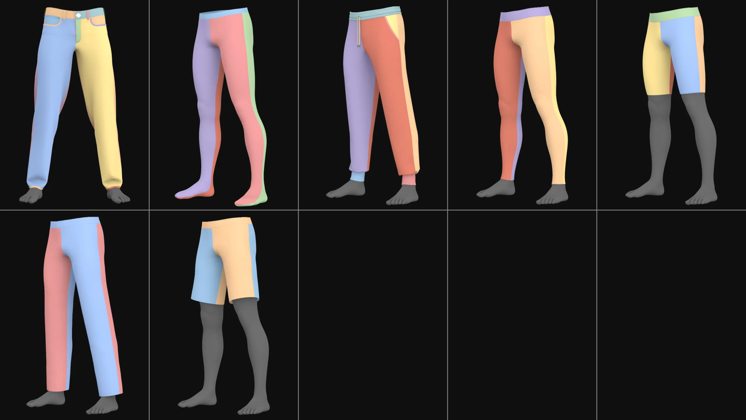 Basic clothes pack. 170 projects / zprj obj