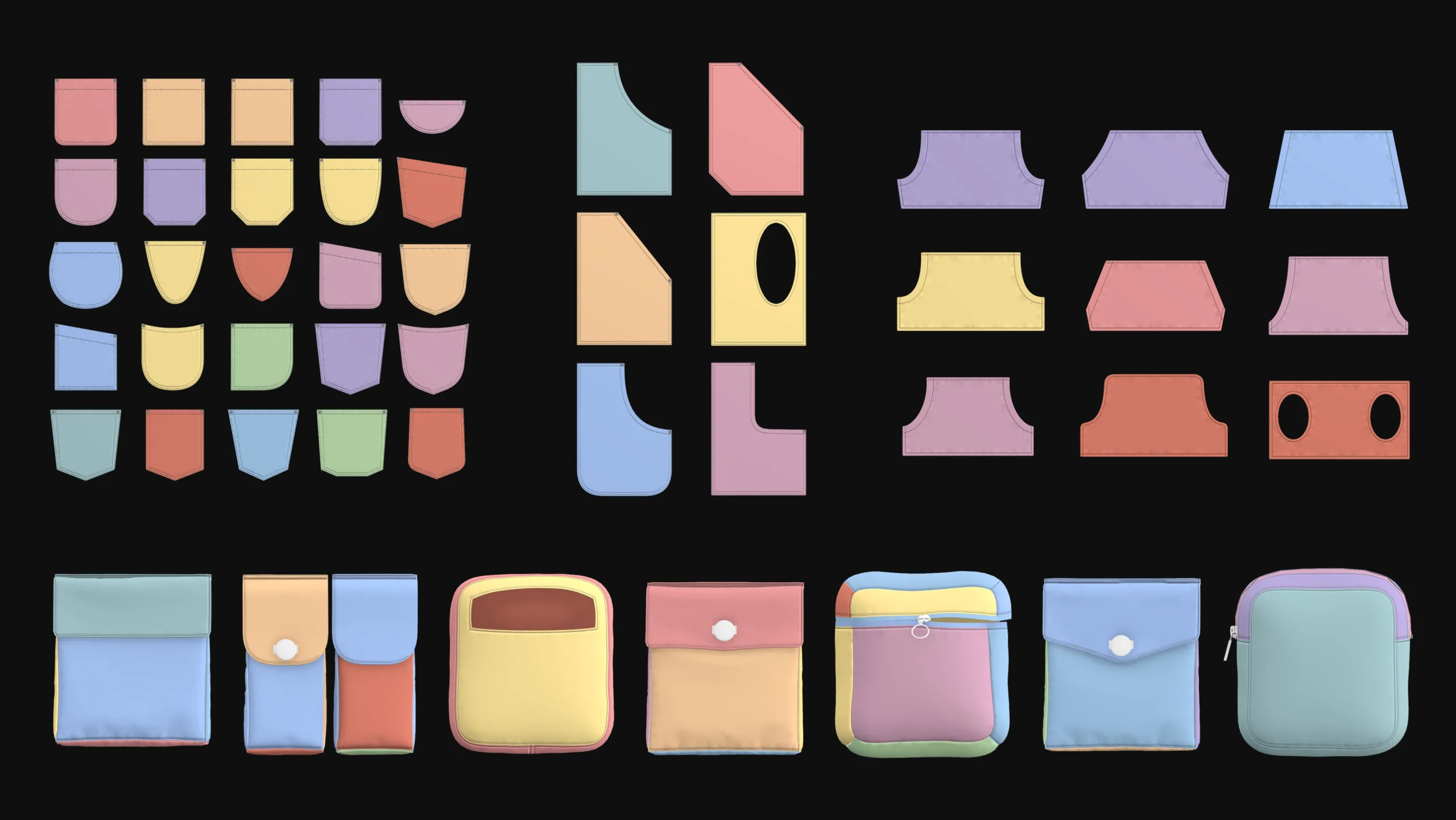 Basic clothes pack. 170 projects / zprj obj