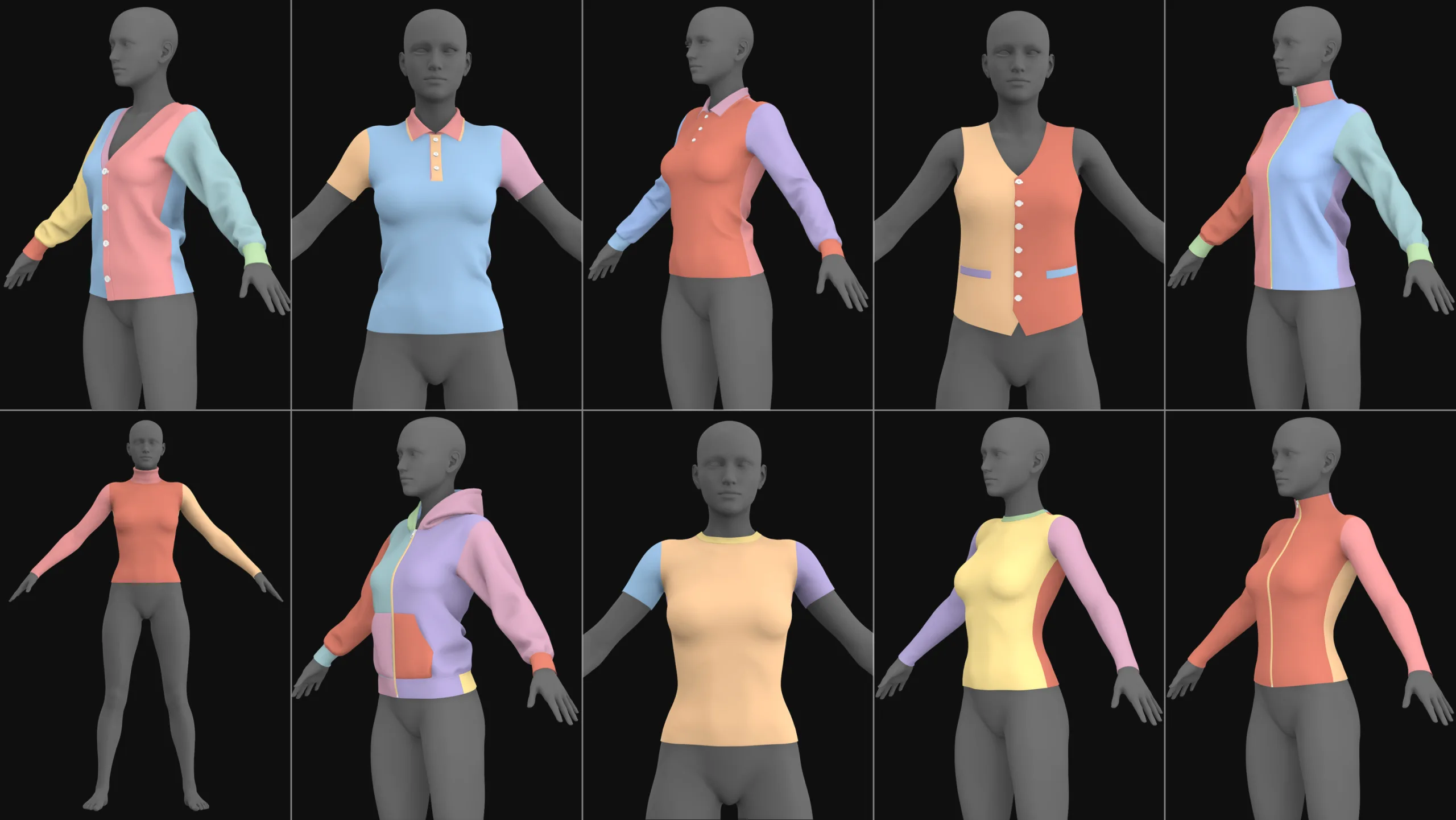 Basic clothes pack. 170 projects / zprj obj