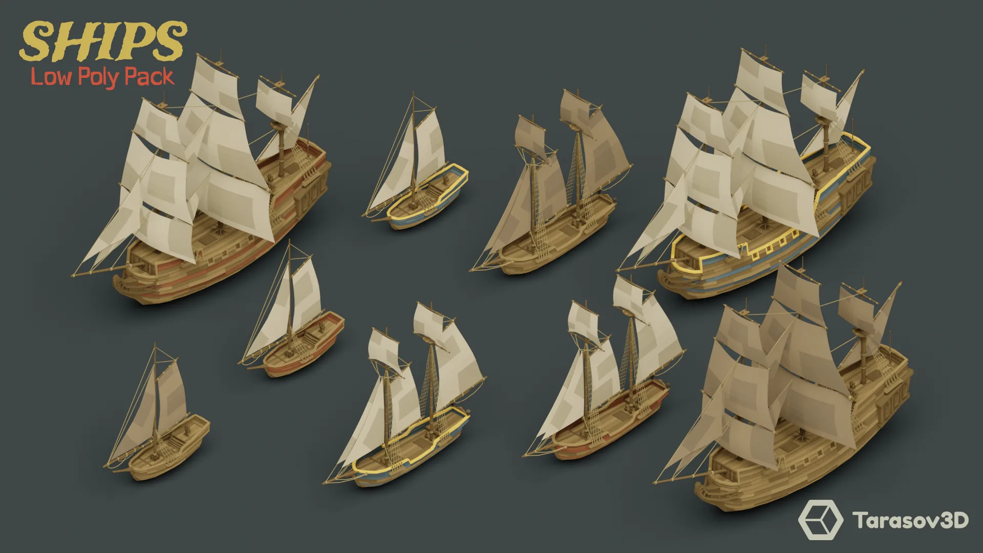 Ships Low Poly Pack