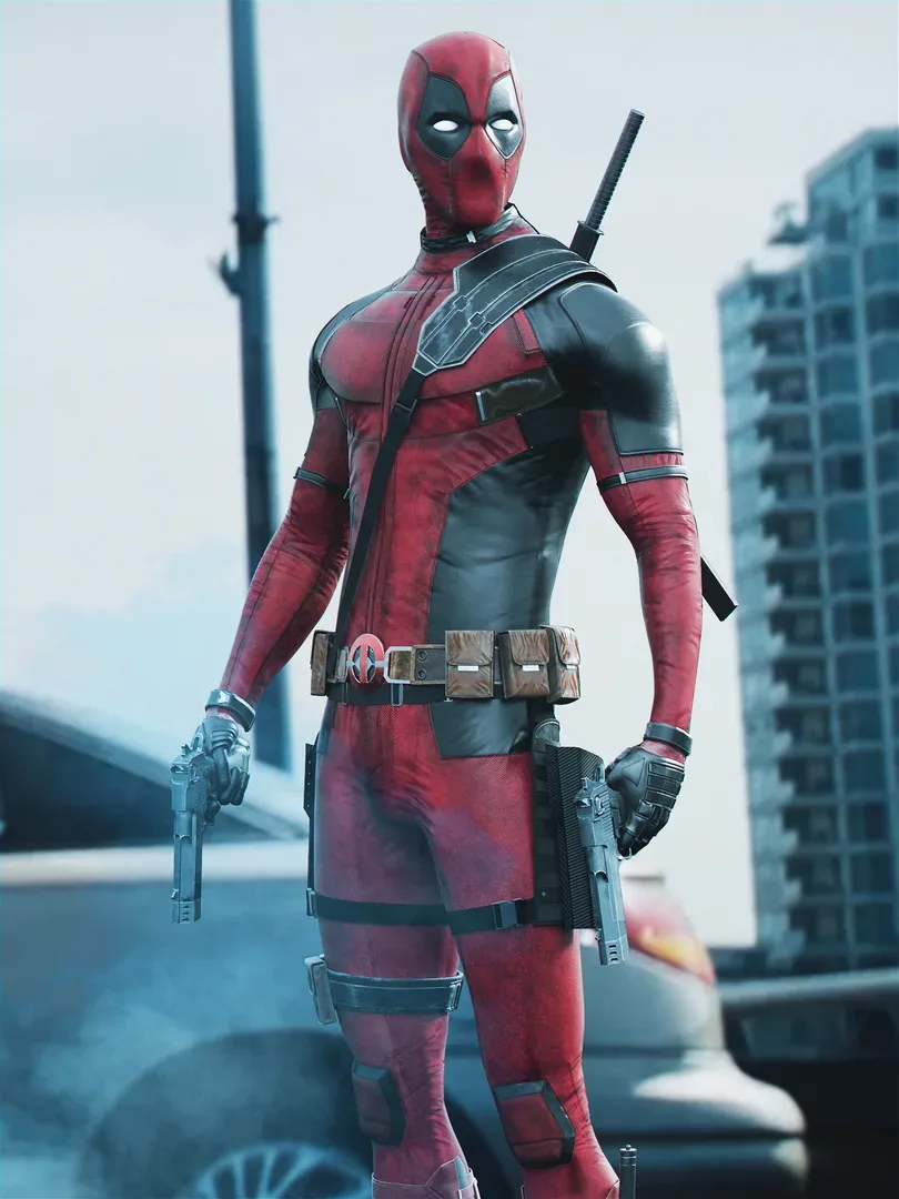 Deadpool Rigged Realtime | GameRess - Blender Eevee 3D Model