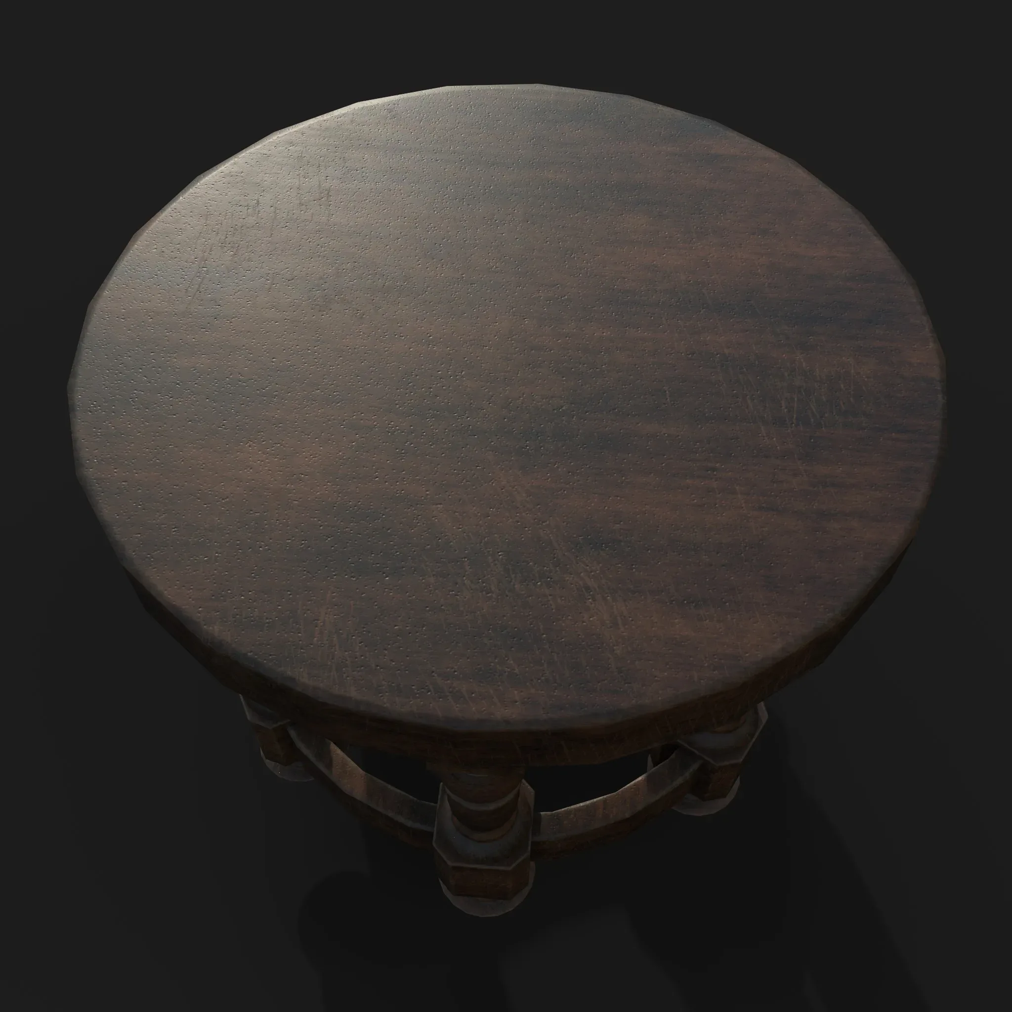 wooden round table gtame ready