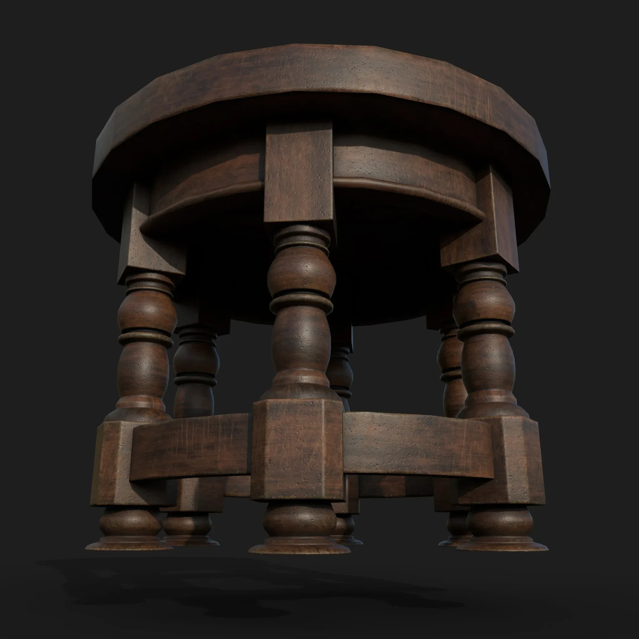 wooden round table gtame ready