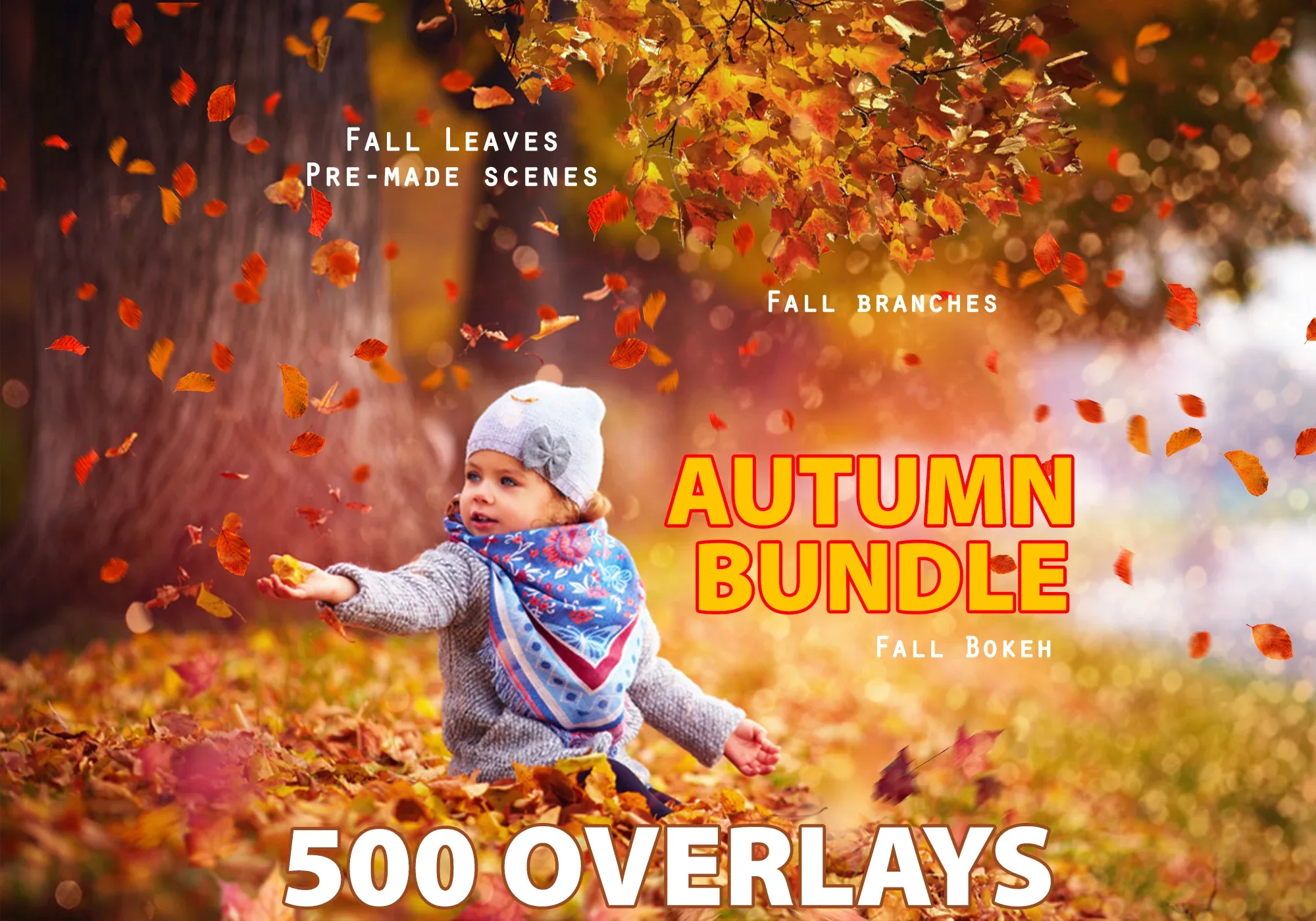 5000+ Photo Overlays MEGA Bundle, Autumn Spring Forest Tree cutout, Water Splash Overlys, Blossom Branches, Green Corner tree, Dead Trees