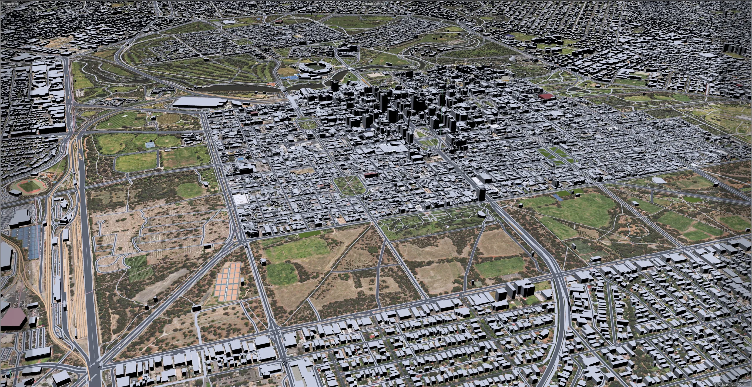 Adelaide City Australia 3D Model 65km