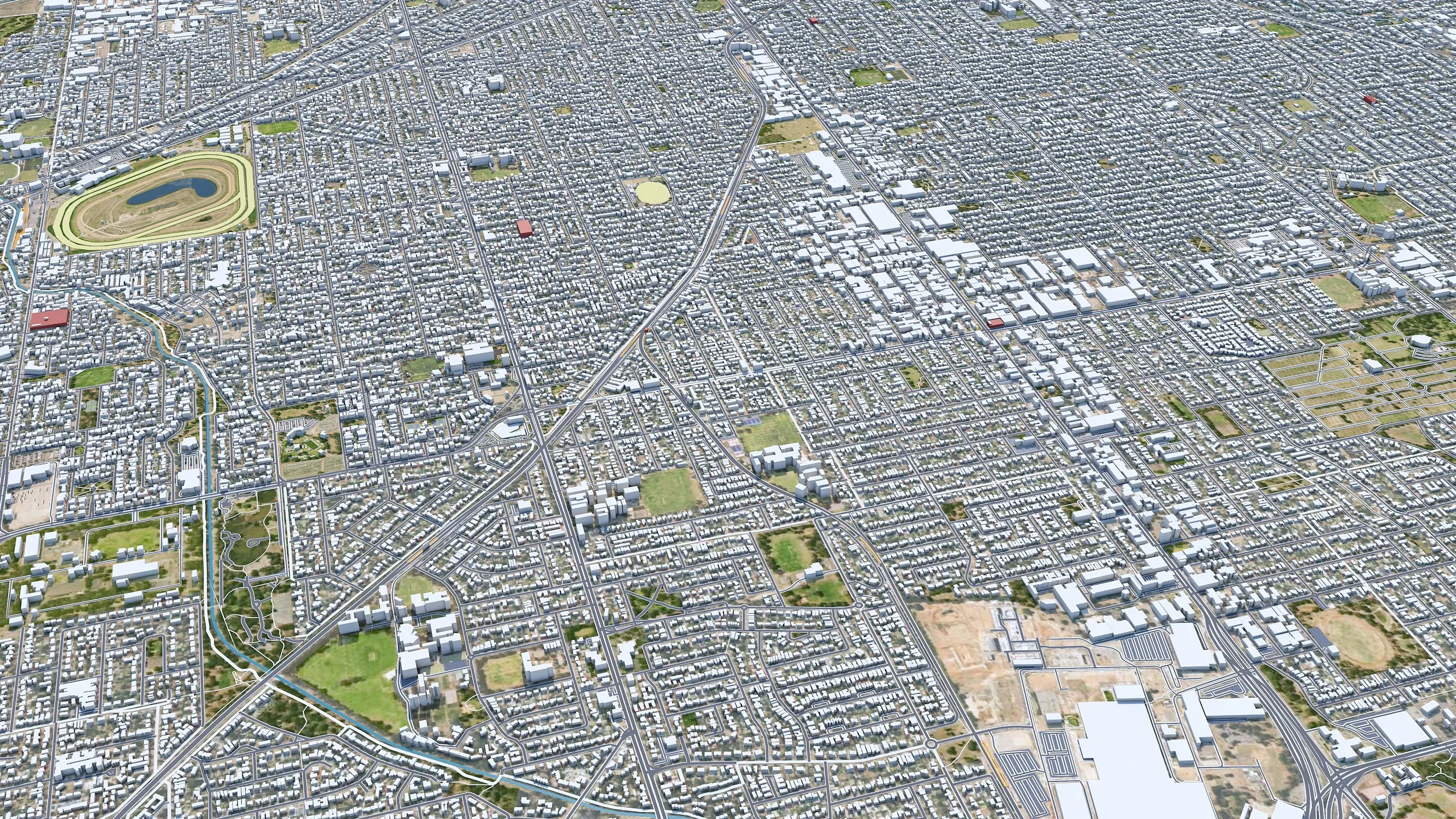 Adelaide City Australia 3D Model 65km