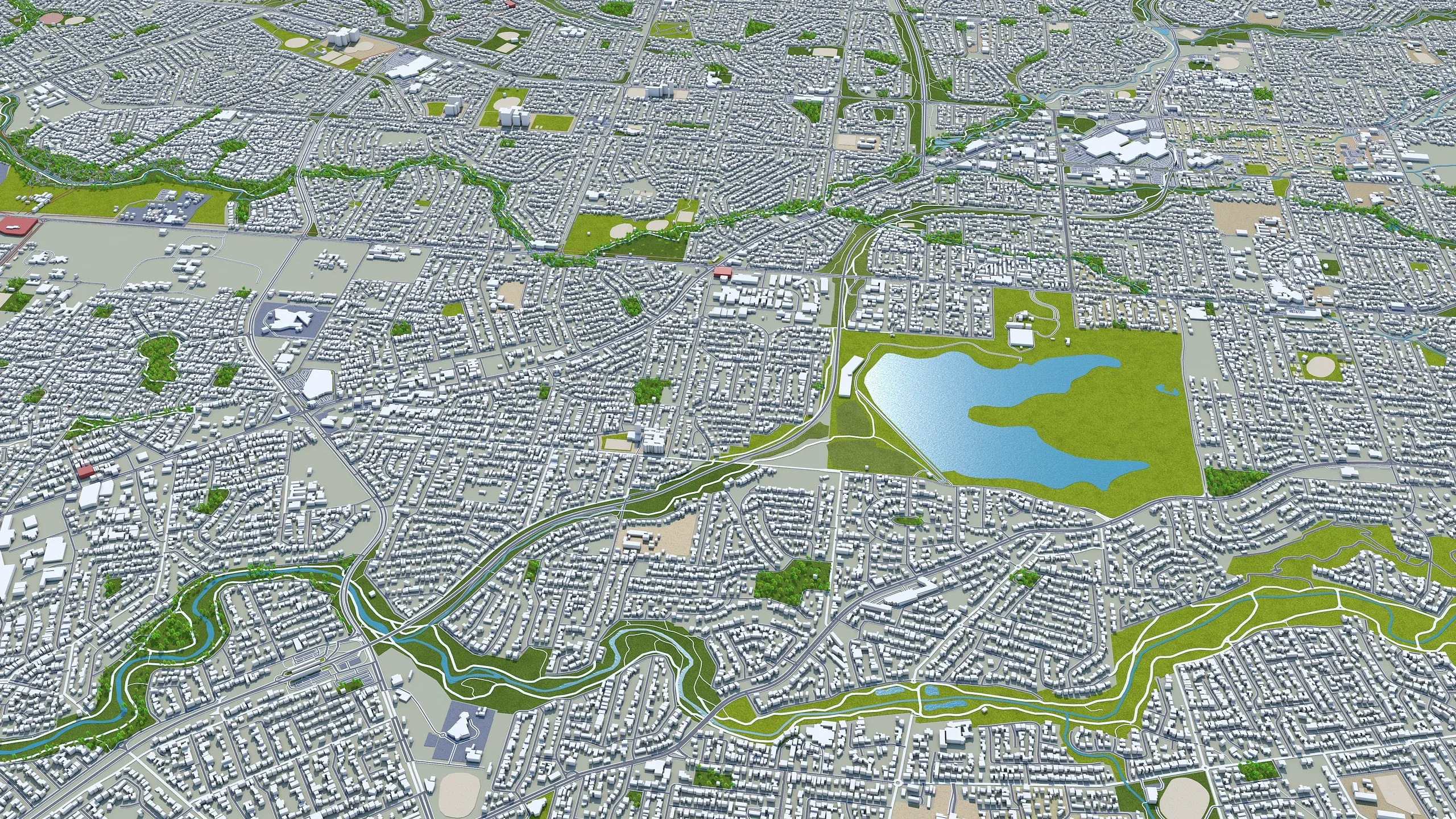 Adelaide City Australia 3D Model 65km