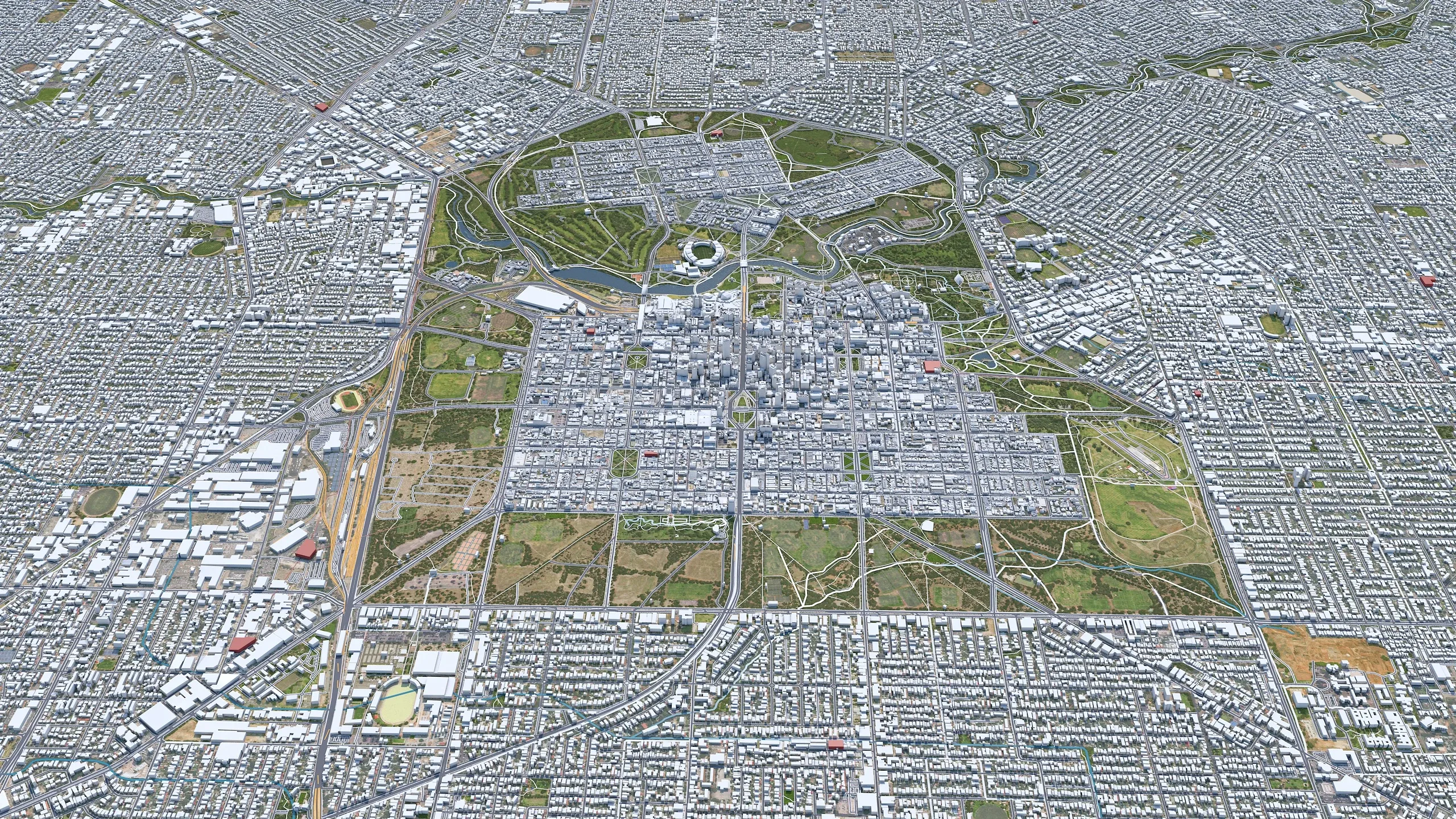 Adelaide City Australia 3D Model 65km