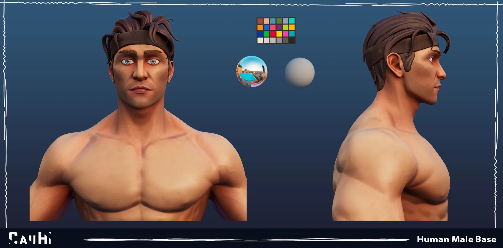 Stylized Male Game Model & Basemesh