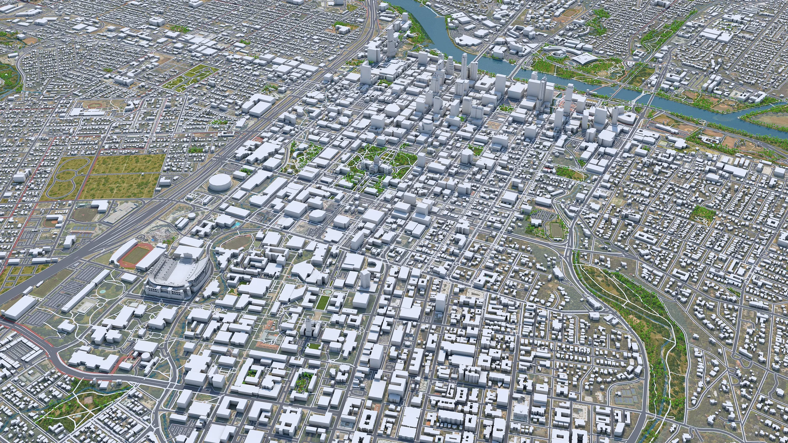 Austin downtown city texas 3d model